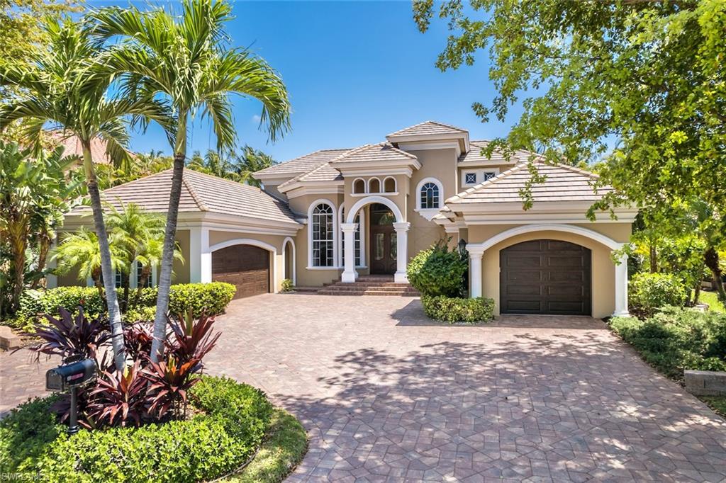 Stunning Custom Home in the prestigious boating community Palmetto Point. This beautiful home is being sold furnished and provides 4 bedrooms plus den, 4.5 baths and 4,848 sq/ft under air.  The homes location, overlooking the large basin, is perfect for maneuvering up to 100' boat on your 80' concrete floating dock.  This home takes advantage of the view in virtually every room with an open floor plan and walls of windows. The infinity edge pool and spa create the perfect atmosphere to relax and enjoy the view. The sellers have recently updated many features of the home including a new tile roof in 2021, new low maintenance garage doors in 2022, exterior paint, whole home generator, new screening, recently polished travertine floors, new security camera system, newer electronics,  2 newer A/Cs, many appliances updated including SubZero fridge. This home leaves nothing to be desired with high ceilings everywhere, hurricane impact windows and doors,  large 3 car garage, wine coolers, 2 wet bars with ice makers, fridges and the most comfortable bar chairs you may have to pry guests out of.  This well maintained home is ready for its next owner to enjoy.