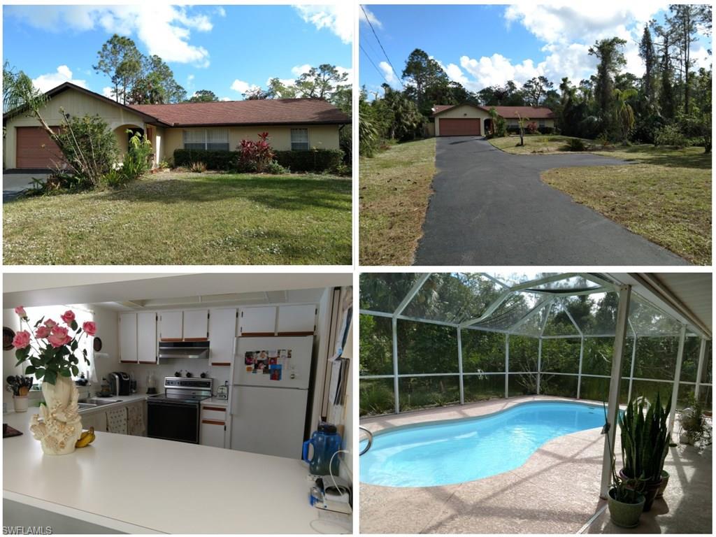 Incredible Golden Gate Estates home on a private treelined lot with a private pool. Located close to everything and only two miles from Collier Blvd! This home is move in ready and boasts new air conditioning and much more. Enjoy spacious living with NO homeowners association in this well cared for estates home.