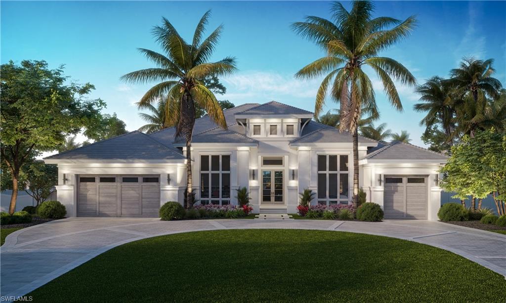 Currently under construction, 510 Starboard Drive is the only remaining home for 2021 completion by Borelli Construction of Naples, The Moorings' premier luxury builder. This coastal contemporary home sits on a beautifully developed and quiet street with ideal Southern exposure. Borelli is known for their meticulous attention to detail and masterful construction. Top-of-the-line finishes throughout the home include Legno Bastone French white oak wood flooring, unique ceiling details and Wolf/SubZero appliances. This great room floor plan with formal dining space features a cathedral ceiling with eye-catching beams. The sprawling and private owner's retreat will boast dual oversized walk-in closets, gorgeous views, dual vanity areas with makeup desk, massive shower and freestanding tub. 5 bedrooms, all with ensuite bathrooms, will include the same wood flooring, handpicked marble tile designs, and designer fixtures. A whole home Kohler generator, all closets built-out with custom shelving systems, motorized window coverings, Crestron lighting & home automation will complete this luxurious residence perfect for those looking for the ultimate sanctuary.