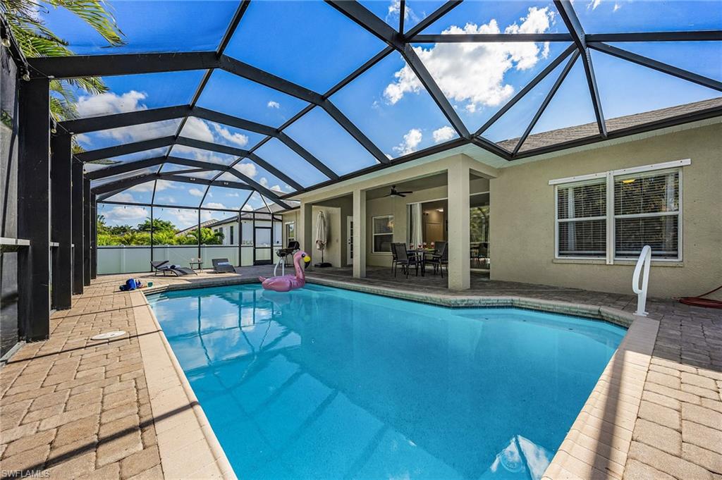 Gorgeous pool villa, spacious and perfect for a relaxing & fun vacation. This beautiful villa is the perfect place to create memorable memories for your next vacation. 1864 square feet home with 3 bedrooms + Den and 2 bathrooms, leaving plenty of space for your family and friends to relax and unwind. If you love cooking, this stunning kitchen is well stocked and will allow for you to make delicious meals to enjoy, however if cooking is not your thing, Casa Palmera is located close to many local and chain restaurants that will make it hard for you to pick where to have your next meal. Take advantage of the Florida sun by sunbathing on this villas beautiful patio. Once you have your Florida tan, dive on into your own private sparkling pool. This pool is perfect for doing laps, playing games or simply floating while you enjoy you and your family enjoy cocktails and refreshments. This villa is located in a prime location and is within close proximity to many grocery stores, shops, and parks. The pool is not heated , Small pets Okay. Smoking is not allowed on the property.