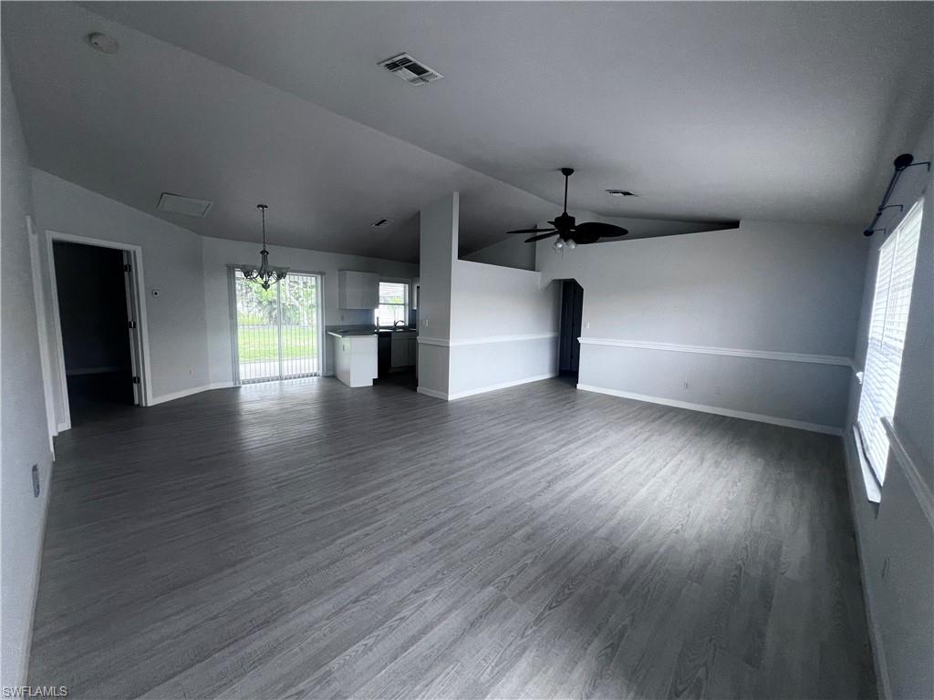 Charming and well maintained rental home in desirable SW Cape Coral! This inviting residence offers a functional layout designed for comfortable everyday living. Featuring bright and open living areas, spacious bedrooms, and a welcoming atmosphere, this home is perfect for those seeking comfort and convenience.
The kitchen provides ample cabinet and counter space and flows seamlessly into the main living areas. Enjoy a private backyard with room to relax and enjoy the Florida sunshine. Conveniently located near shopping, dining, schools, parks, and major roadways, this home offers easy access to everything Cape Coral has to offer.