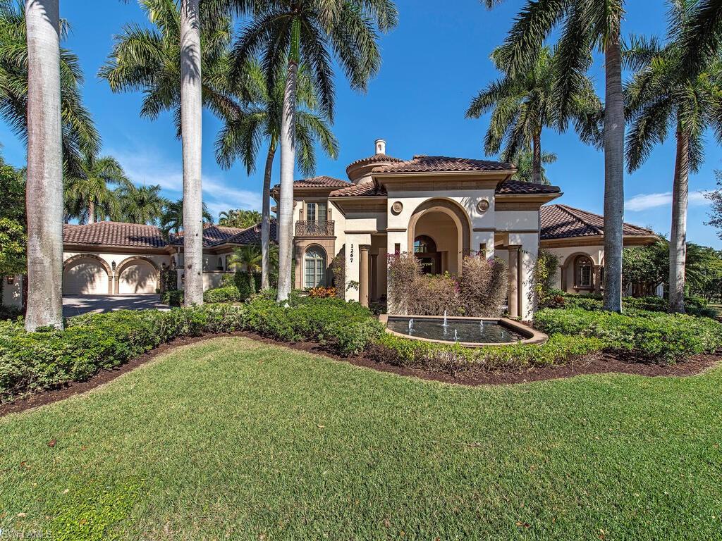 Come and embrace this UNIQUE luxury Golf & Country Club lifestyle that is The Estates at Bay Colony Golf Club ! A full golf club membership is included in this offering. As a resident you are also a member of the Bay Colony Beach Club with pool and restaurant on the Gulf of Mexico. This estate property is positioned near the 1st hole green with a LONG fairway view and the grande clubhouse complex in the distance. The estate home has 6357 square feet of luxury living and large covered and open outdoor living spaces. The masterfully designed floor plan has 5 bedroom, 7 baths, The Master Suite is grande in size with a separate sitting room overlooking the creatively designed Waterfall Pool Area and golf course views. The Master Bath Suite has his & her baths, closets and an exercise area. Adjacent to the master suite is the Office Den overlooking the pool area and then on in to the Grand Living Room with staircase up to the 2nd floor loft area and 2 Guest Suites. There are 2 Guest Suites on the ground floor, Formal Dining Room and a large Family Room with breakfast area overlooking a private Courtyard Fountain and Grilling Area and the Gourmet Kitchen. A MUST SEE. Agents see remarks.