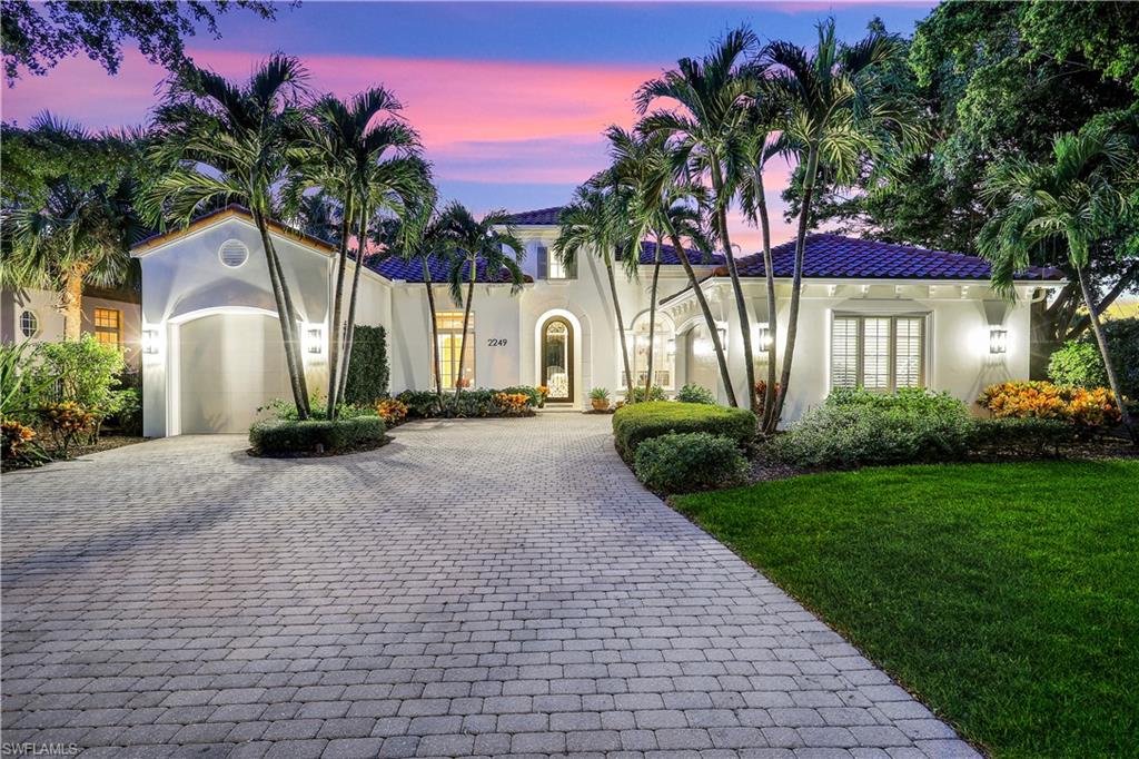 Elegant, former model home in prestigious Grey Oaks Country Club.  Set back on an extra deep lot in the highly sought after Miramonte neighborhood, this home presents a sterling opportunity.  Step through the striking iron and glass entry door framed by cast stone trim into this beautifully detailed home, offering 4 bedrooms plus a study, 4 full and 1 half baths all set in a gracious floor plan designed to maximize both comfort and privacy.  This is the perfect venue for entertaining. A generous formal dining room flanks the bright, welcoming foyer which leads to the living room that showcases soaring 15-foot coffered ceilings with double crown molding, a stone fireplace and a wall of glass, all blending to create a grand yet inviting atmosphere.  
 
The gourmet kitchen is a chef’s dream, featuring custom wood cabinetry, granite countertops, Viking appliances, a walk-in pantry and entertaining bar, ideal for formal gatherings. In the adjacent family room, french doors open to a covered lanai complete with an outdoor kitchen again with Viking appliances—perfect for entertaining or relaxing in privacy. 

Strategically placed for maximum privacy, each guest suite features a walk-in closet and full en-suite bath adorned with tile and marble vanities. The luxurious primary suite offers a spa-inspired bath with dual vanities, custom cabinetry, a soaking tub, and a huge shower with dual heads. Large windows, oversized walk-in closets and a door to the pool and spa complete the space. 

There is garage parking for 3 cars.  This home is being offered turnkey.

Experience the exceptional lifestyle of Grey Oaks, with its world-class amenities, 54 holes of championship golf, a 30,000 square foot Wellness Center with gym and full service spa all anchored by a vibrant, welcoming community atmosphere.