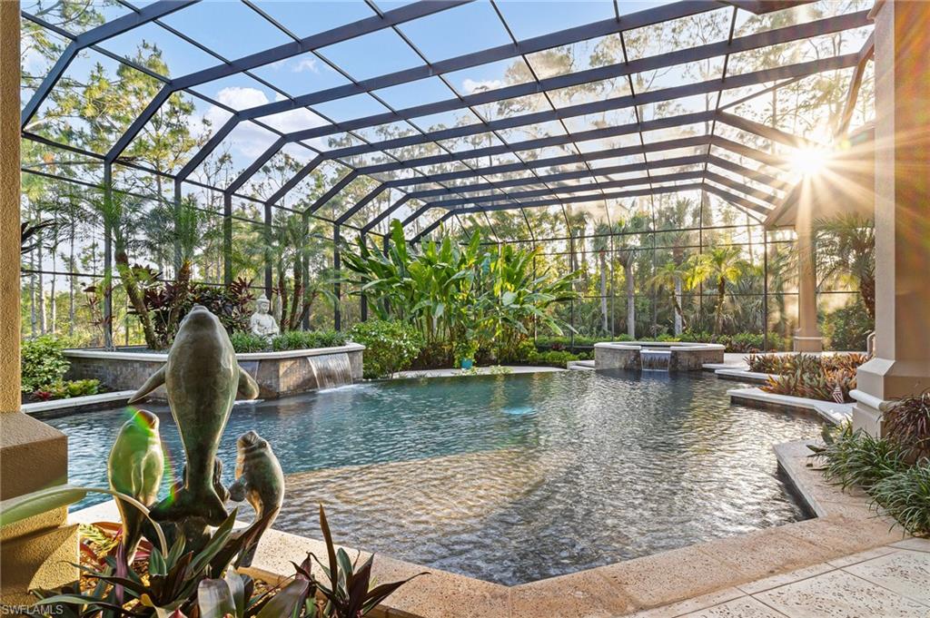 Welcome to 4457 Club Estates Drive, an exceptional residence in the prestigious Naples Club Estates community, where privacy and luxury meet in one of Naples’ most sought-after enclaves. With private gated access to Naples National Golf Course, this home offers an unparalleled lifestyle for those seeking serene, upscale living.

This expansive four-bedroom plus home office estate is designed to impress and awe, featuring soaring ceilings and an open, light-filled floor plan that seamlessly blends elegance with comfort. Every space has been thoughtfully crafted to highlight both grand entertaining and relaxed everyday living.

The outdoor living experience is breathtaking and truly show stopping. A thoughtfully designed outdoor kitchen with a gas grill anchors the expansive double-height lanai, creating the perfect setting for outdoor entertaining. Sliding glass doors open up the entire living space, allowing you to experience what living in Naples is all about. The infinity-style pool overlooks lush surroundings, complemented by a tranquil koi pond that adds a sense of calm and natural beauty to the space.

The primary suite is a true sanctuary, thoughtfully designed to offer both luxury and privacy. Generously scaled, it features expansive ceilings, abundant natural light, and serene views, creating a calming, retreat-like atmosphere. The spa-inspired bathroom is a standout, highlighted by a deep soaking tub positioned to overlook a private courtyard—bringing in soft light and a sense of tranquility. Dual vanities, an expansive walk-in shower, and custom closet space complete the suite, delivering both elegance and everyday functionality. 

Upstairs, a sophisticated club lounge adds an entirely new dimension to the home’s lifestyle appeal. This elevated gathering space, centered around a pool table and complemented by a moody, designer-inspired bar area, is perfect for entertaining. Rich finishes, ambient lighting, and an intimate, lounge-like feel create the perfect setting for evening cocktails, game nights, or hosting guests in style. It’s a space that feels both exclusive and inviting—ideal for unwinding or entertaining on a grander scale.

Set within an exclusive, gated community and surrounded by pristine golf course access, this property captures the essence of luxury living: refined, extremely private, and effortlessly elegant.
