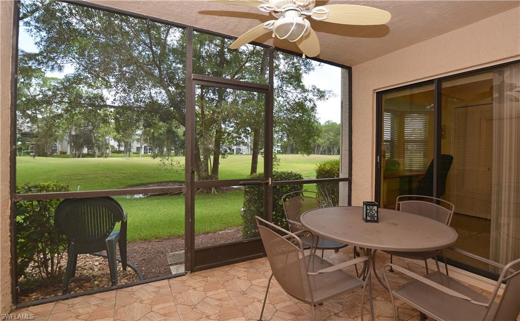 Relax on your lanai and sip your favorite beverage while watching golfers on the 11th fairway of this fantastic Arthur Hills designed 70 par 18 hole golf course!This lovely, turnkey furnished 2/2 first floor condo can be a great getaway in those winter months or your full time residence!This well maintained light & bright home has a large eat in kitchen as well as a great pass thru window if you choose to dine in the formal dining room.There is a large pantry and lots of counter space for easy preparation for your meals!Your living area has an open layout which is wonderful for entertaining.Your master bedroom has an en suite bathroom with a walk in closet and a walk in shower.Your second bedroom has their bathroom directly across for ease of privacy for your guest.W/D located on your lanai.This condo has a social membership included.Private golf memberships are available.You can walk out of your front door and you are steps away from the community pool,tennis court.Countryside is a well maintained,gated community with many new renovations to the clubhouse,dining rooms,rec areas.Low condo fees quarterly & reasonable club fees annually.Close to restaurants and fantastic shopping!