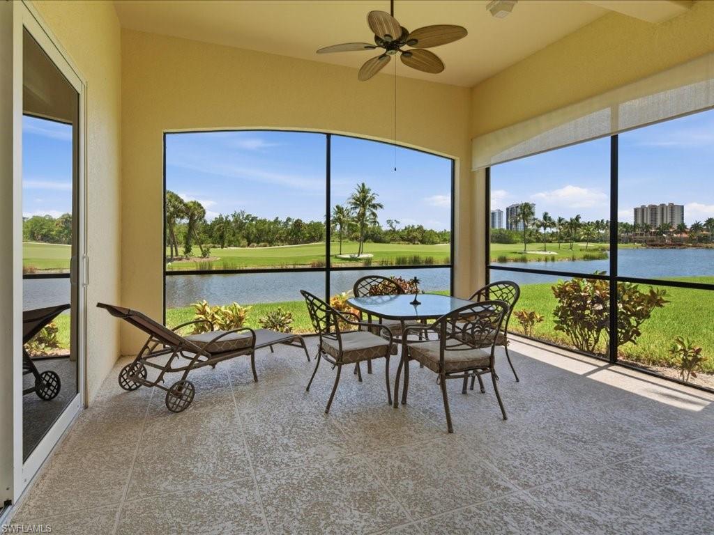 Lives like a House on the Marriott maintained golf course! Comfortable & Quiet, too!  Whether you're working and want a location close to Marco and Naples, or retired, or a second home to come and go throughout the year, this is ideal. Easy access ground level condo...park in your private 2 car garage and walk inside.  Furnished 3 bedroom 2 and half bath condo with 2 car garage located inside 24/7 gated Hammock Bay community. Spacious at about 2,000 sq ft, higher ceilings,  southern sunny view over golf course and preserve areas on the far side of the fairway.  Only 3 units per building so living remains quiet, uncrowded.  Borghese Association has a community pool.  First, last, security and applications.