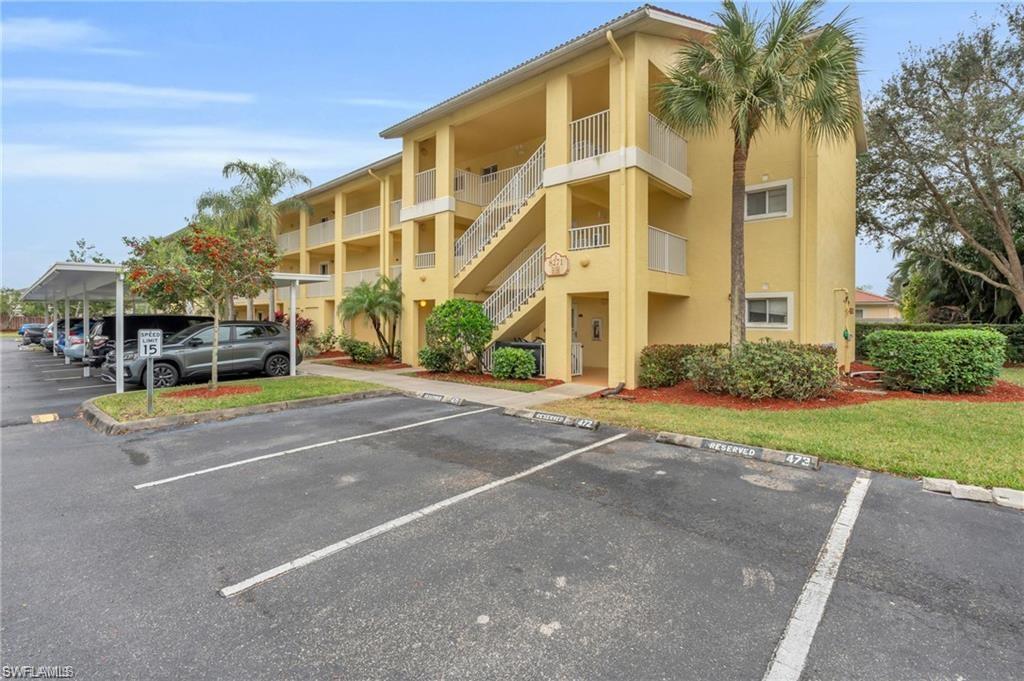 Location, Location! Just off Immokalee Rd, this newly renovated 2-bed, 2-bath, 3rd-floor condo in the gated Key Royal community of Naples is a must-see! Featuring a combo living/dining room, full-size in-unit laundry, and a kitchen with a breakfast bar perfect for entertaining. The spacious master suite offers a walk-in closet and private bath with a tub/shower combo, while the 2nd bedroom also includes a walk-in closet and its own tub/shower combo bath. Enjoy the community pool, spa, picnic area, tiki hut, and more! NEW appliances, water heater, LOW HOA fees only $368 per month, and fantastic rental income potential. Close to top-rated schools. Room dimensions approximate; buyer to verify. Great Income Potential! Seller to provide detailed rental history!