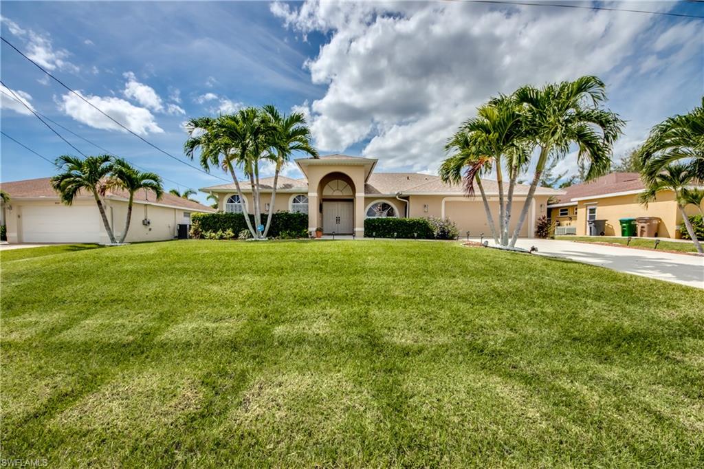 This Beautiful 3 bedroom 2 bath home has it all fresh water access, 3 year old pool & western sunsets ! You must see the large open rooms & vaulted ceiling of this well maintained home. Just bring your suit cases because this home has everything you could possibly want! Great open feeling in kitchen with snack bar & eat in breakfast area which leads to large open family room. The master bedroom carpet was just replaced & the master bath is the perfect place to pamper yourself. The pool & pavers were added in 2017 & looks over the beautiful back yard & peaceful fresh water canal! Just bring your fishing rod & come enjoy this great setting! This is a must see & won't last long !