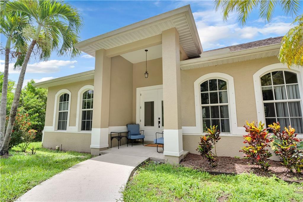 Welcome to this beautiful 3-bedroom + den, 2.5-bath home located in a desirable non-HOA, non-deed-restricted community in the heart of Fort Myers. Situated at the end of a quiet street in a family-friendly neighborhood, this property offers privacy, comfort, and plenty of space both inside and out. The thoughtfully designed floor plan features a formal dining room, a cozy breakfast nook, and a versatile den/home office. Tile flooring flows throughout the main living areas, while the den showcases attractive wood flooring. The kitchen is centrally located with beautiful wood cabinetry, stainless steel appliances, solid-surface countertops, and stylish lighting fixtures. The spacious living room and primary suite are enhanced by elegant tray ceilings, creating an inviting and sophisticated atmosphere. The primary bedroom retreat includes walk-in closets and an ensuite bath featuring a relaxing soaking tub and separate shower. Step outside to enjoy the generous backyard with ample space to install your dream pool while still maintaining room for outdoor activities and entertaining. The covered lanai/porch is large enough to accommodate a spa, making it the perfect setting to create your own private backyard oasis. Conveniently located near shopping, dining, schools, healthcare, and Southwest Florida's beautiful beaches, this home offers the freedom of no HOA restrictions combined with a prime Fort Myers location. Don't miss this opportunity to enjoy comfortable Florida living with plenty of room to customize and make it your own!