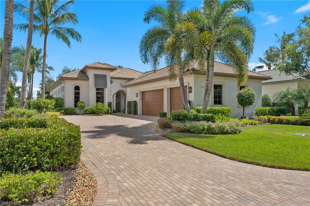 GOLF MEMBERSHIP OPTIONS AVAILABLE! Experience refined luxury in this newly remodeled Cipriani floor plan by McGarvey Custom Homes. Offered fully furnished and professionally decorated, this home, with its stunning eastern water views overlooking the 8th and 9th holes of the Lakes golf course, it is truly move-in ready. Designed for peace of mind, features include a whole-house Kohler generator, a 1,000-gallon propane tank, impact-resistant windows, and a state-of-the-art solar panel system with battery backup and a transferrable warranty (The $80,000 solar installation provides reliable, year-round power at zero cost through the FPL solar program). Inside, the spacious great room showcases a stunning kitchen with new Wolf gas range, Sub-Zero wine cooler plus sleek modern countertops and backsplash. Additional behind-the-scenes upgrades include a whole-house dehumidifier, reverse osmosis faucet, and activated carbon filtration system for chlorine-free water throughout. The garage is equally impressive, featuring a built-in AC mini-split, extra storage and a custom golf cart.  You can drive to the first tee in under two minutes! Located in the prestigious gated community of Quail West, residents have access to 36 holes of Arthur Hills–designed golf, an active tennis and pickle ball scene, three dining venues, a full-service spa, lap pool, and more. This is luxury living at its finest.