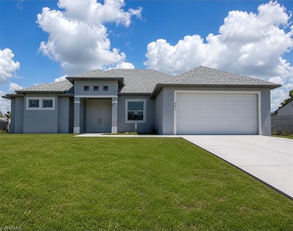 Spacious and beautifully designed 4-bedroom, 3-bath home built in 2023 offering over 2,300 square feet of living space. Features include an open-concept layout, quartz countertops, stainless steel appliances, high ceilings, and abundant natural light. The primary suite offers a spa-like bathroom with dual vanities, a standalone soaking tub, and a separate walk-in shower. Additional features include a 2-car garage, generously sized bedrooms, and a lanai perfect for relaxing or entertaining. Conveniently located near shopping, dining, schools, parks, and major roadways.