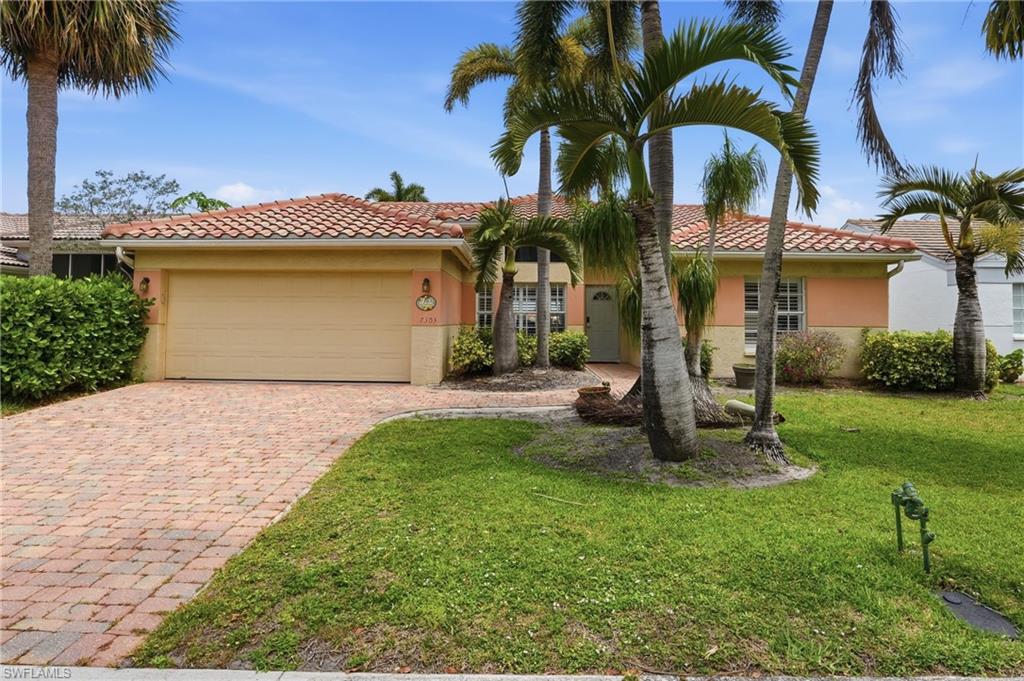 Welcome to this well-maintained 3-bedroom, 2-bath single-family home in the highly desirable community of Emerald Lakes, ideally located in the heart of North Naples. Offering nearly 1,900 square feet of light-filled living space, low HOA fees, and a peaceful lake view, this home presents an exceptional opportunity to enjoy the Southwest Florida lifestyle just minutes from world-class beaches, dining, shopping, and everyday conveniences.
Designed with comfort and functionality in mind, the home features an open-concept layout with soaring vaulted ceilings in the main living and dining areas, creating a bright and airy feel throughout. The kitchen has been updated with refreshed cabinetry and countertops, while the spacious primary suite offers a walk-in closet and an en-suite bath complete with dual vanities, additional storage, and a walk-in shower. Step outside to the screened lanai, where tranquil lake views create the perfect setting to relax and unwind.
Emerald Lakes residents enjoy a wide array of amenities, including a large clubhouse, two newly renovated pools, tennis and pickleball courts, a BBQ area, and a scenic 50-acre lake with a dock for fishing and launching small non-motorized watercraft. All of this is just minutes from Mercato, Waterside Shops, and only a short drive to downtown Naples and 5th Avenue South.