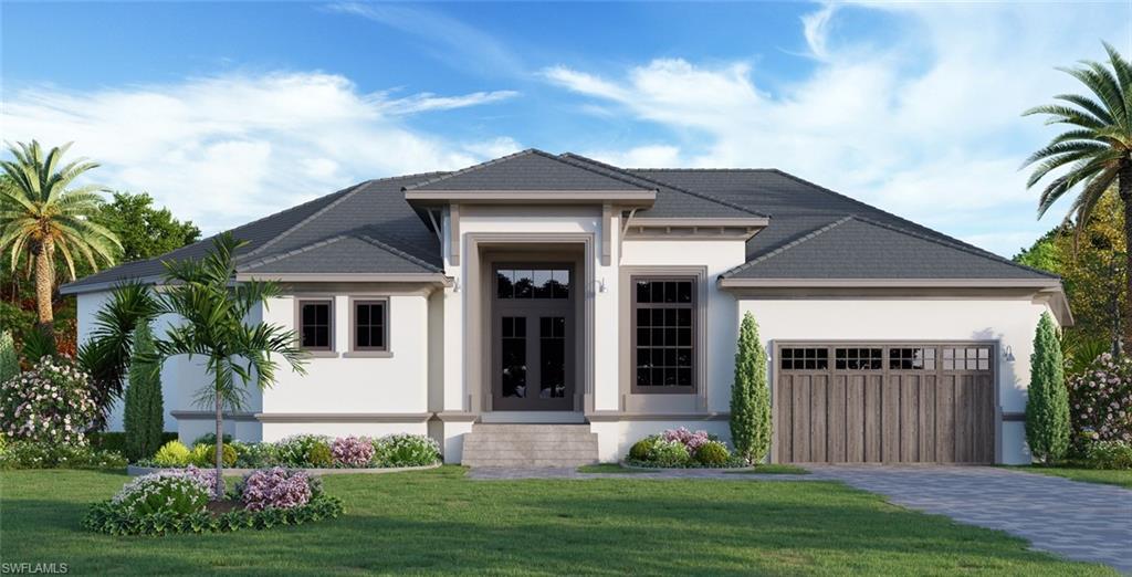 Located at the end of a private cul-de-sac on a large waterfront lot, this luxury coastal home offers stunning water views and exceptional craftsmanship. Currently under construction by Frey & Son Homes, the residence features a spacious great room with soaring 12'4" ceilings and an expansive wall of sliders inviting abundant light into the home.  The chef’s kitchen, with an oversized walk-in pantry, flows seamlessly into a large family room providing an open layout designed for comfortable living and entertaining.  The resort-style outdoor living area includes a custom pool and spa, expansive lanai, and outdoor kitchen. With every detail thoughtfully curated, the home offers 3 bedrooms, 3 full baths, and a spacious private study. Built with impact-resistant glass, elevated flood protection, and pre-wiring for a whole-house generator, this home combines quality construction with modern convenience.  Expected completion is October 2026.  Purchase includes a home warranty provided by the builder.