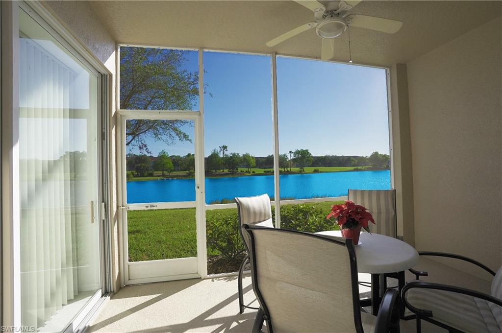 BEAUTIFUL NEWLY PAINTED AND FURNISHED UNIT IN CYPRESS WOODS WITH 2+BEDROOMS, PLUS DEN, LAKE VIEWS WITH 2 LANAI AREAS AND A GARAGE. This lower-level unit features amazing lake and golf course views. 2 bedrooms with den, 2 baths, front and rear screened lanais, Newer Laminate floors installed, eat in kitchen and separate dining area, and a detached one car garage all located in a bundled golf community. Amenities include an 18-hole golf course designed by Gordon Lewis, newly renovated clubhouse with full-service restaurant and lounge, pro shop, driving range and putting greens. Beautiful swimming and lap pools, fitness center and tennis courts. Close to lots of shopping and dining, 5 miles to the beach, and 20 minutes to the airport.