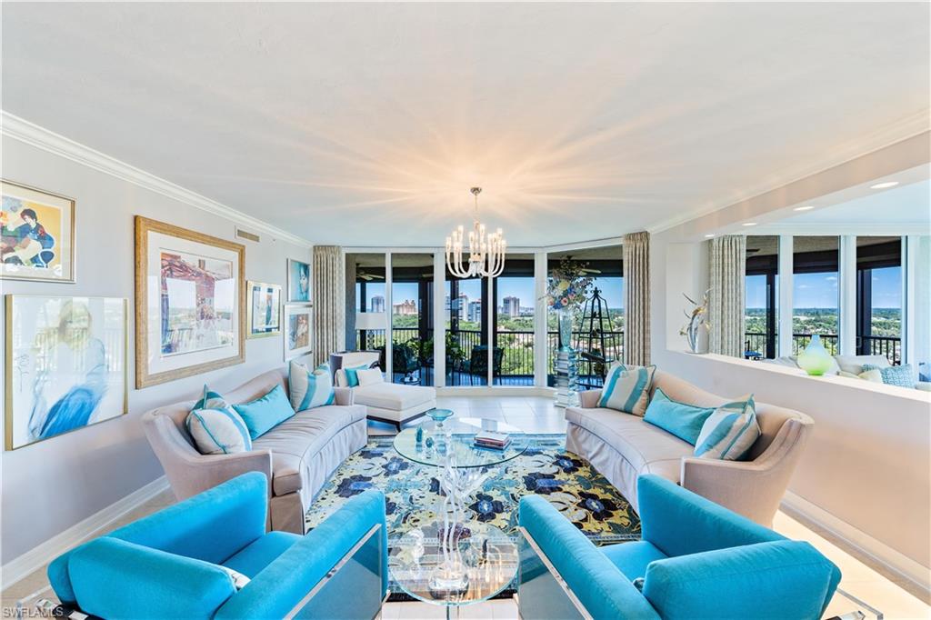 Private elevator entry welcomes you into this elegant and spacious 3,500 sq ft. end unit condo with sweeping views of the Gulf of Mexico.  With 3 large bedrooms plus an office/den - enjoy year-round living and working from home while providing a luxurious oasis for family and friends. A large kitchen, two dining areas and an expansive family room makes entertaining a dream. With 9 ft ceilings, custom millwork, Wolf and Sub Zero appliances plus 2 underground parking spaces and an air conditioned storage room, this condo lives like a single family home.  

Enjoy 5-star luxury living at the Montenero with a resort-style pool with lap lanes, 5 guest suites, 24 hour doorman, two social rooms, theatre room and fitness center. Leave your keys behind, as you are located directly on the berm with easy access to two private beach clubs with miles of white sandy beach, two beach restaurants, a community center with workout facilities and 18 Har-Tru tennis courts. The amenities and active lifestyle of Pelican Bay cannot be beat - indoor/outdoor living at its finest!