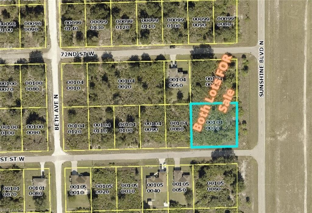 An extremely rare opportunity to own almost 1 full acre , as the adjoining rear lot is also for sale and the owner would prefer to sell both to the same buyer.   Conveniently located directly off of Sunshine Blvd N giving easy access to shopping, dining , entertainment , schools, and more. Multiple Offers - all offers due by 1/27 5PM EST .