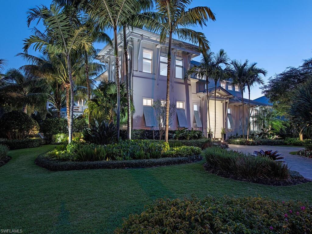 Located in the heart of Olde Naples. Just 4 homes from the Beach and 5 Blocks to 5th Ave S This home  features Five Full Bedrooms with the Master on the First Floor, Den, Flex Space, Separate Cabana (Acts as 5th Bedroom). 7 Full Baths, Pool with Spa, Outdoor Kitchen and Bar, Outdoor Fireplace and Lounge.. Full 3 Car Garage + Separate Golf Cart Garage all entering off the rear Alley and Exquisite Interior Finishes!