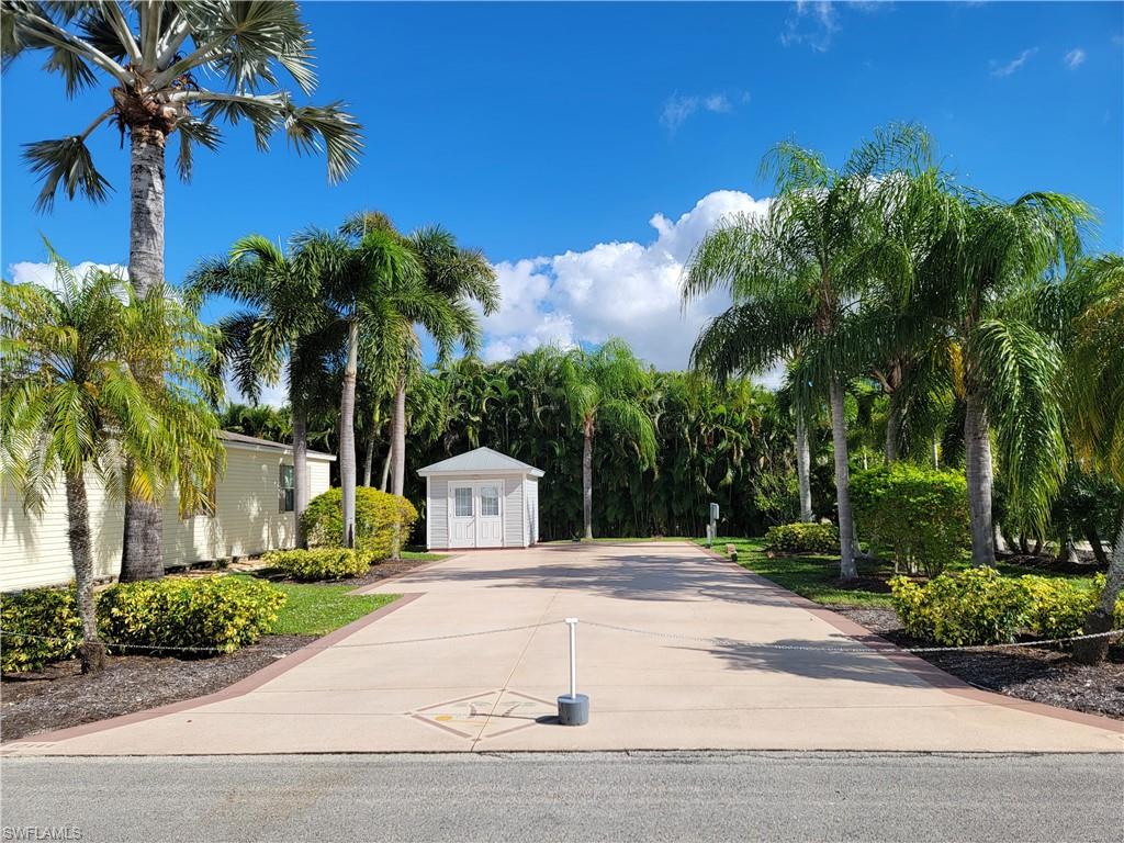 C118 This over-sized RV lot provides a comfortable atmosphere and offers plenty of space for your motorhome or 5th wheel. The unfinished accessory building is just waiting for you to add your personal touches. Imagine yourself relaxing and entertaining on this neatly landscaped property! The Sellers will be staying on the lot until the end of February 2024.
Cypress Woods RV Resort is an ownership Luxury Resort. Amenities include 2 pools and hot tubs, shuffleboard, bocce, tennis & pickleball courts. The Town Center has a community room, card room and Great Room with stage. There’s also a large catering kitchen for the numerous events held throughout the year. The Welcome Center has an additional card/community room and library. There’s even a day spa and 24-hour gym! The Resort is a friendly gated community providing plenty of additional activities, such as yoga, water aerobics, and more. This community is conveniently located close to everything that SW Florida has to offer!
