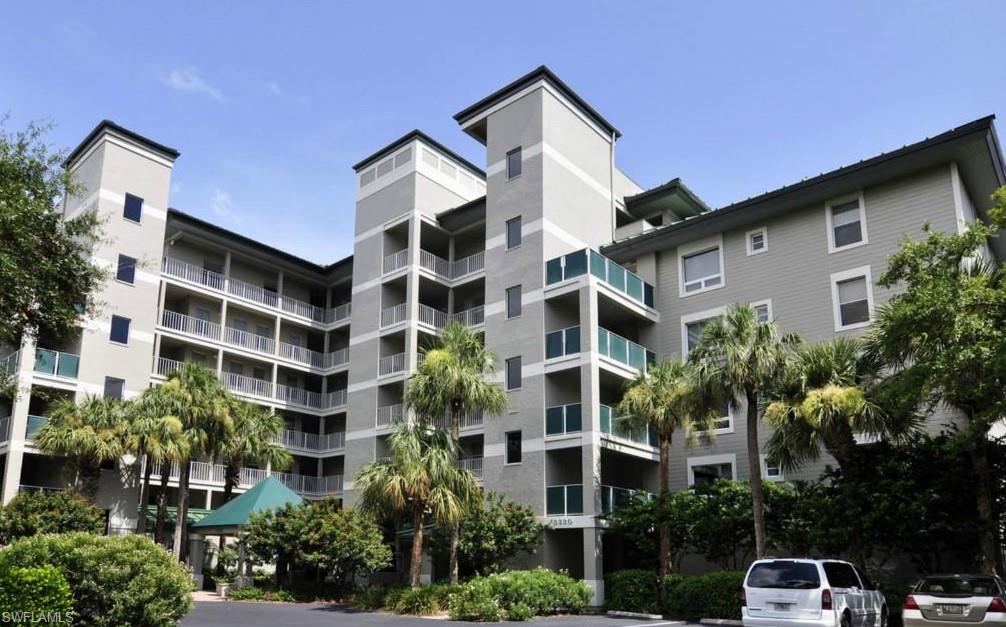 C9717- Enjoy truly breathtaking panoramic views of golf courses, lakes and colorful western sunsets that you will not find anywhere else! These forever long vistas greet you in every direction. This 7th floor Penthouse boasts 3 bedrooms, 3 bathrooms and an inviting den. The open floor plan features abundant natural light, high ceilings, an easy flow between the kitchen, great room and a large lanai with sliding glass doors for all weather enjoyment. The lanai offers an extra 371 square feet of entertaining space in addition to the spacious 2,959 sq ft of fabulous air-conditioned living area. Windows have been replaced with impact windows and the lanai is protected with hurricane shutters. 2 car enclosed garage. The Crossings neighborhood amenities include a pool, spa, pool pavilion and is a close walk to the Bonita Bay Club. Bonita Bay amenities include 3 on-site parks, a private beach park, 12-mile network of pathways and a marina and restaurant. The Bonita Bay Club is member owned and offers 5 golf courses, 18 tennis courts, pickleball, restaurants, spa and salon, state-of-the-art fitness center, resort style swimming pool and social activities.