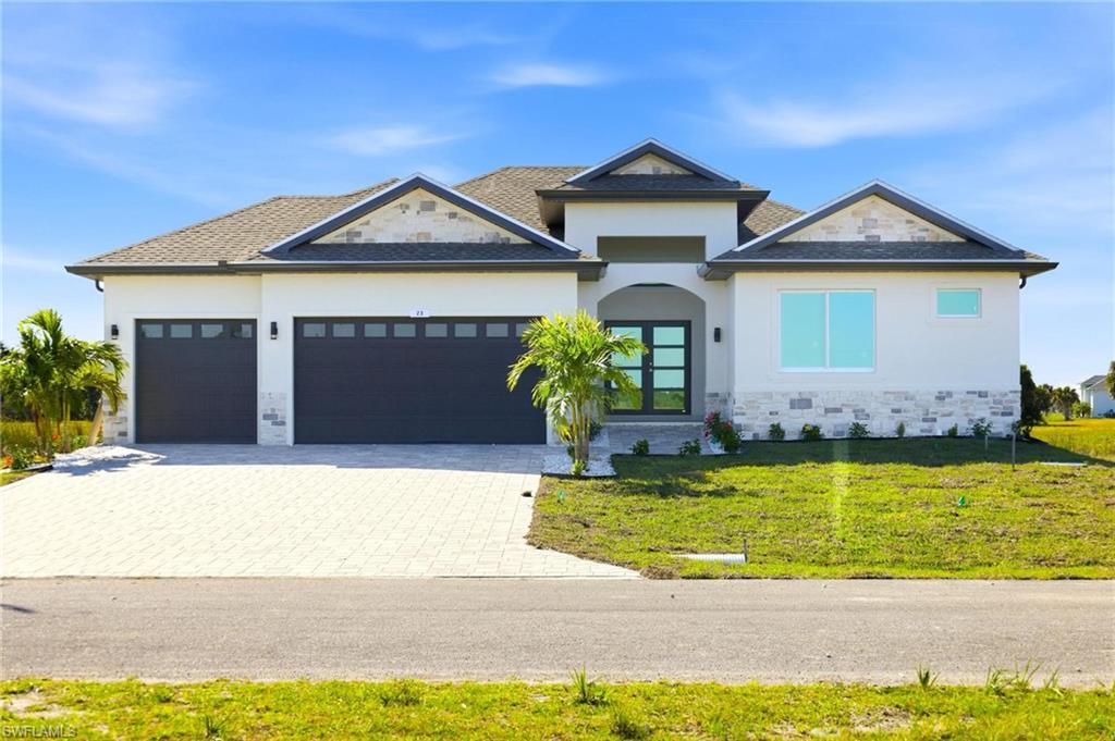 Seller offering up to 4% toward buyer closing costs with an acceptable offer! Furnished Photos are of model with same floorplan. Colors, fixtures and finishes are reflected in unfurnished photos. Welcome home to this brand NEW CONSTRUCTION home with a water view in the Meadows of Placida, where modern design meets relaxed Florida living. This beautifully built 4 BEDROOM, 3.5 BATHROOM residence features soaring ceilings, high-end finishes, and an open, airy layout. The stylish kitchen offers quartz countertops, sleek modern cabinetry, stainless steel LG appliance package, butler's pantry and generous space to gather with family and friends, flowing seamlessly into the main living areas. The primary suite has lanai access, a gorgeous ensuite bathroom with modern finishes and walk in closet with built in custom shelving. Two more bedrooms and a full bathroom follow the split floorplan off of the living area. The powder bath is perfect for easy entertaining. This home also features the 4th bedroom and 3rd full bathroom as an IN-LAW suite, with a private ensuite bathroom, walk in closet, kitchenette, and private entry. The rear screened lanai is HUGE, with beautiful views and plenty of room for a spa. A THREE CAR garage provides space for vehicles, storage, and your beach and golf gear. The three course stem wall provides elevation for peace of mind, along with the double pane storm windows throughout. Builder offering home warranty. Ideally located near multiple marinas, golf courses and just a short drive to the sandy beaches of Boca Grande or the charming beach town of Englewood, this home puts you close to boating, fishing, dining, and all the best of Southwest Florida’s lifestyle. Whether you’re hosting guests or enjoying a peaceful evening at home, this move-in-ready property offers the perfect balance of style, space, and location.