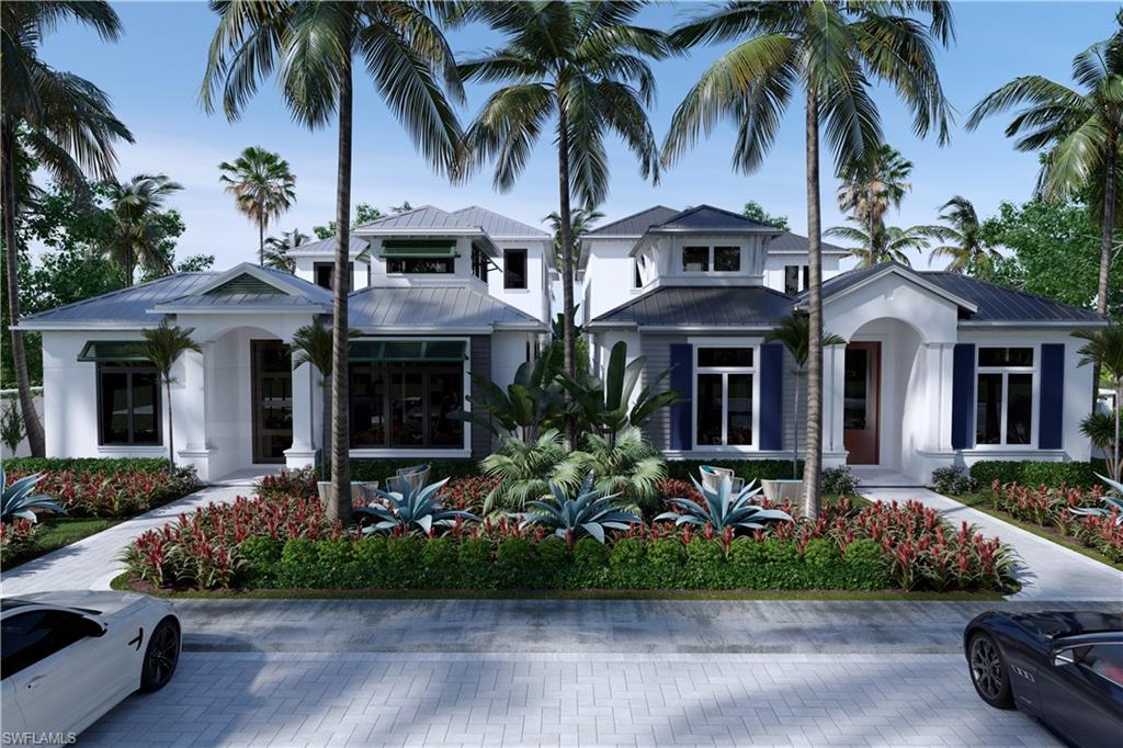 New construction in the heart of Old Naples with this expression of coastal elegance designed by Kukk architecture in collaboration with T. Jerulle Construction and Freestyle Design. Spanning over 5300 total square feet, this 4 bdrm, 5 bath home features 2 master bedrooms (en suite) & a dedicated office/den. With an open floor plan prioritizing natural light, the great room, dining room and kitchen spaces on the ground floor flow as one. Sliding glass doors pocket to create a vast indoor-outdoor space featuring a heated pool + spa, outdoor kitchen, crushed shell stone lanai, many lounge areas which are surrounded by a myriad of plantings. Chefs will adore the state-of-the-art kitchen filled with custom cabinetry and a fleet of upscale appliances including a Wolf range and Sub-Zero refrigerator/freezer. Featuring wide plank oak flooring, black doors and windows, mixed metal hardware, floating vanities-all producing a coastal atmosphere. The second floor (elevator) features a VIP suite, two guest bedrooms with a large adjoining balcony, 2nd floor laundry+flex space. In this idyllic location, you're just 4 blocks to the beach and 3 blocks to 5th Ave. Estimated delivery Summer 2022