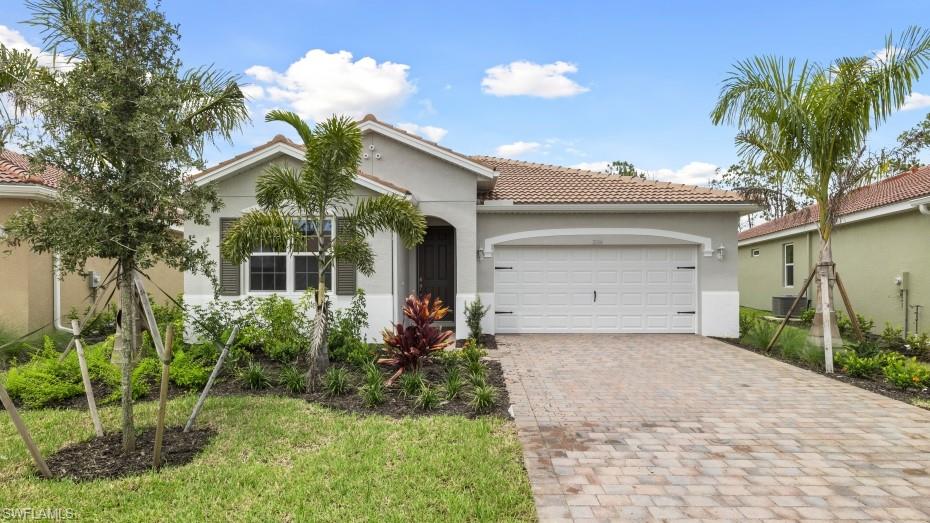 One or more photo(s) has been virtually staged, AI generated or rendered.  Welcome to Bentley Crossing! An amenity rich gated community that's conveniently located, where every home includes a smart home technology package! This appealing one-story home includes many contemporary features, and an open-concept design to enhance the wonderful feel of this home. The well-appointed kitchen includes a large island perfect for bar-style eating or entertaining, a walk-in pantry, and plenty of cabinets and counter space. The dining room and living room both overlook the covered lanai, which is a great area for relaxing and dining al fresco. The large primary bedroom located at the back of the home for privacy, can comfortably fit a king-size bed and includes an en suite bathroom with double vanity, big walk-in closet, and separate linen closet.  Three other bedrooms share a second bathroom. The two-car garage connects to the front hallway where the laundry room and an extra storage closet are also located. Bentley Crossing's community pool is heated for year around enjoyment.