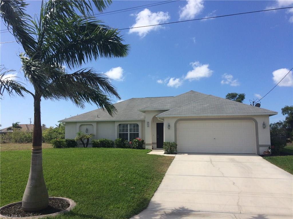 Price adjusted to sell today! With BONUS---Seller to credit new buyer $2,500.00 at closing to pay-off the impact fees! Make your appointment today! This Sunny, SW facing, Waterfront-home on a Freshwater Canal is the best of what Florida has to offer. Built in 2006--- this open, split-bedroom, floor-plan home has tiled floors throughout, 3 bedrooms (one with carpet), 2 baths, a screened lanai and a two car garage. The stainless steel kitchen appliances are included as well. The manicured property is landscaped with a tree-lined front yard and an inviting, spacious, fenced in backyard where you can enjoy fishing, water activities and spectacular sunsets. There’s even room for a pool! This is one of Cape Coral’s fast-growing, desirable communities conveniently located among great shopping, restaurants, golf courses, marinas and sport complexes. Don’t miss this opportunity! (Another Bonus--- Interior of home JUST freshly painted with white trim,ceilings and interior doors)