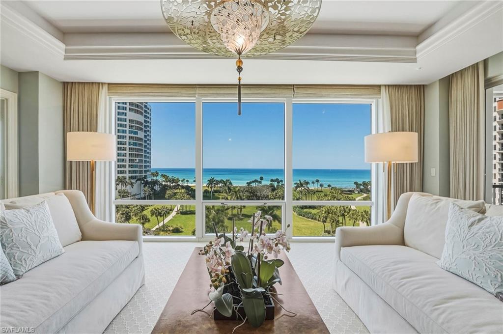 Perched on the 7th floor of the prestigious Le Jardin, this Exceptional Naples residence offers a rare blend of privacy, elegance, and breathtaking Gulf views in one of Naples’ most coveted beachfront enclaves. 

From the moment you step off the private elevator into your personal foyer, you’re welcomed into a 4286 sf light-filled sanctuary where floor-to-ceiling glass showcases sweeping panoramas of turquoise waters, golden sunsets, and lush coastal landscapes. Designed for both refined living and effortless entertainment, the expansive open layout features generous living and dining spaces that flow seamlessly onto a spacious terrace, perfect for morning coffee with sea breezes or evening cocktails as the sun melts into the horizon. The gourmet kitchen is a chef’s dream, complete with high-end appliances, custom cabinetry, and abundant counter space, all positioned to capture stunning views off the generous family gathering room. The luxurious primary suite is a true retreat, offering direct balcony access, serene water views, a spa-inspired bath with dual vanities, and walk-in shower. 2 additional “en-suite” guest rooms offer bayside views, and direct access to the adjacent spacious morning terrace providing peaceful privacy for family and friends. 

Le Jardin is renowned for its resort-style amenities and impeccable service, including a beachfront pool and spa, fitness center, tennis court, social rooms, guest suites, 24-hour security, and direct access to one of Naples’ most pristine stretches of sand. 

Ideally located just steps from Venetian Village, a waterfront world-class shopping, dining, and entertainment destination in Park Shore and minutes away from Old Naples Historic district, this residence delivers the ultimate Southwest Florida living. Experience an elevated coastal oasis where luxury, location, and unforgettable views meet…. Capture The Naples Lifestyle!