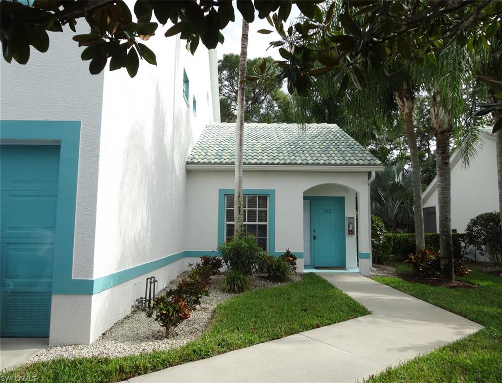 First Floor End-Unit Coach Home in Berkshire Lakes with 1 car attached garage!  This wonderful home offers 2 bedrooms, 2 baths, wood flooring in the bedrooms and Living Room with tile in other areas.  Newly painted inside, all new light fixtures and fans, and lovely lanai overlooking lush landscaping.
This is also a great rental property and is currently rented for Jan, Feb and March so new owner must honor the rentals or take possession after 3/30/17. Priced to sell this home is in an excellent location close to local shops and new restaurants and not far from Downtown Naples and the Beaches.