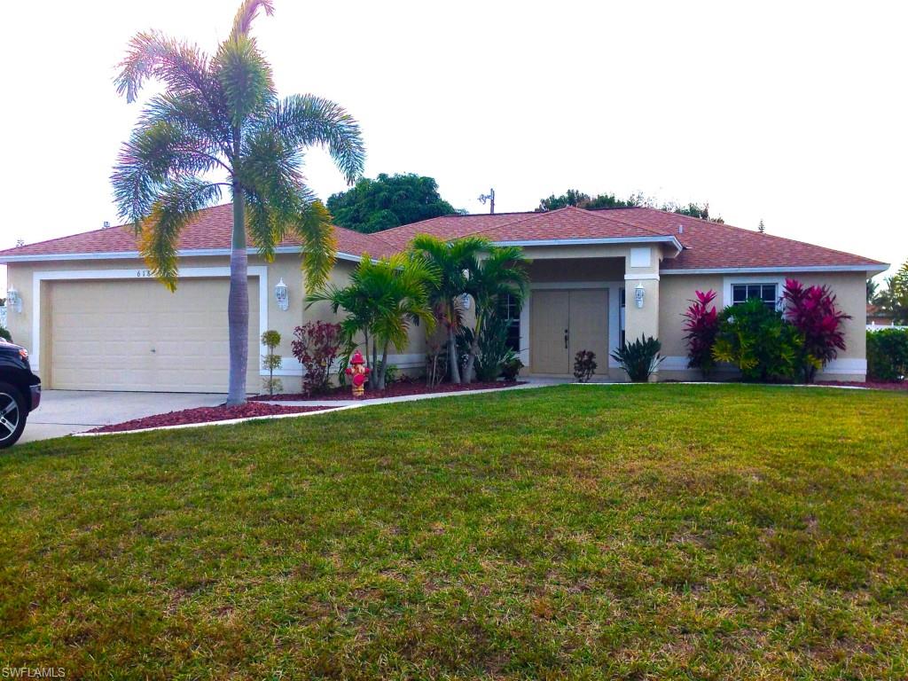 This is a Short Sale subject to existing lender's approval which could result in delays. This is a SHORT SALE and offer is subject to lender('s) approval which may have time constraints. All offers must include FAR BAR AS IS Contract, Short Sale Addendum, proof of Buyer's financing ability, and a copy of good faith escrow deposit check. Final sale price & commission subject to lender approval with all commission adjustments shared equally by participating Brokers. All fees subject to change. Information is deemed reliable but not guaranteed.This is a Gorgeous 3/2 bathroom home located in SE Cape Coral. Minutes to everything on Del Prado! Shopping, Dinning, Schools! Conveniently located in the Heart of Cape Coral. This home is situated on a corner lot! The interior features a split floor plan with plenty of room for entertainment.