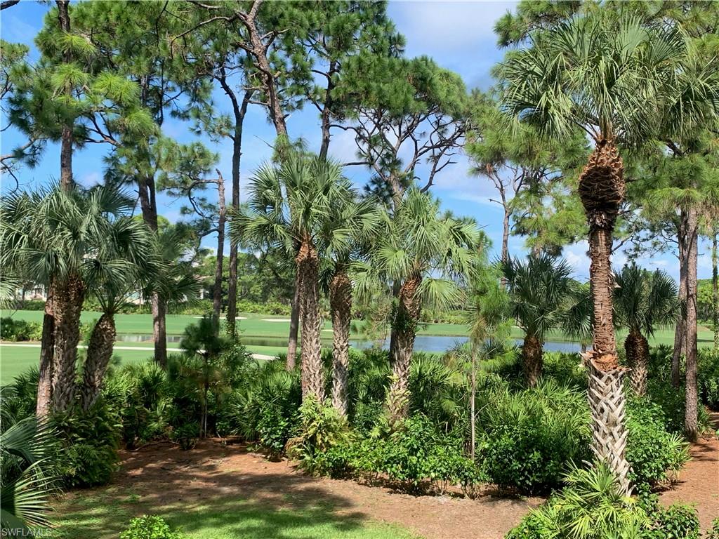 Great opportunity! TURNKEY FURNISHED, 2nd floor corner unit with expansive wrap around lanai in beautiful Wild Pines in Bonita Bay. Enjoy the lovely golf course and landscaped views from this meticulously maintained condo offering an open Great Room floor plan, Granite counters in Kitchen, Breakfast Bar, split bedrooms, secluded Master Suite, Guest bedroom and bath behind pocket door for complete privacy and walls of sliding glass doors offering lanai access from living room and both bedrooms. All units in building surround beautifully landscaped courtyard with Elevator access and Bike storage on first level. Wild Pines offes a very nice community pool, spa, clubhouse, tennis, and BBQ pavilion. Bonita Bay offers 12 miles of biking paths, four waterfront parks including a private beach park with chairs and umbrellas, canoeing, pickleball, and more. Boaters appreciate the full-service on-site marina. A separate membership is available to enjoy the 5 championship golf courses, first class tennis facility and new Lifestyle Fitness Center. Great income potential!