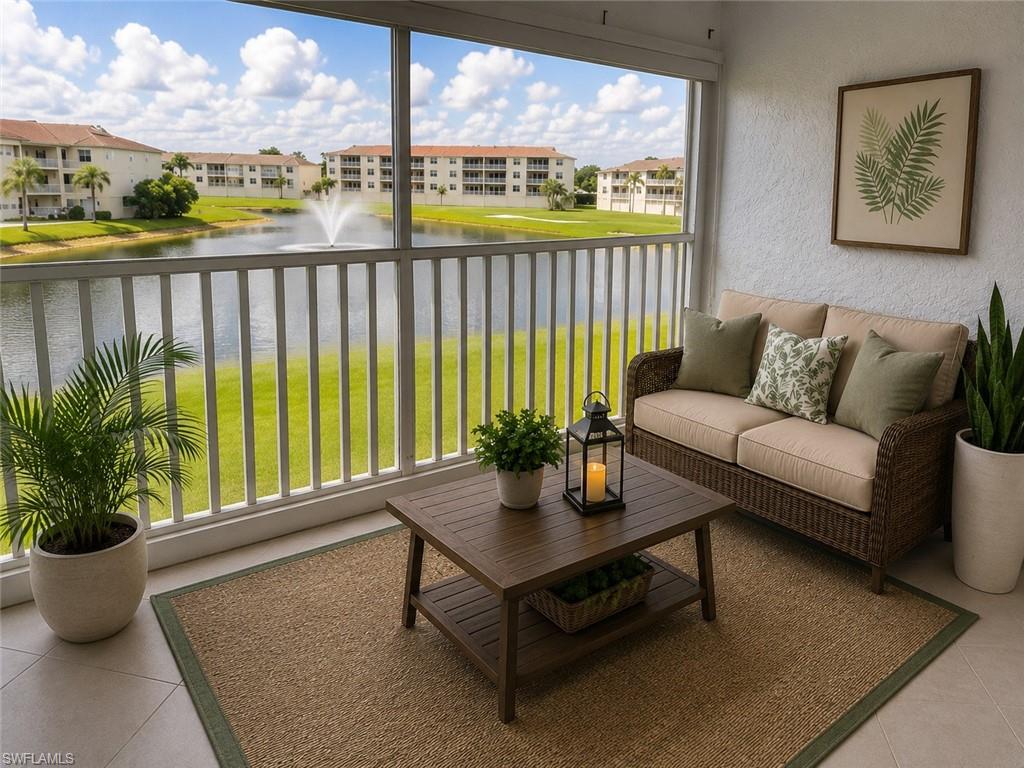 GULF ACCESS VIA COMMUNITY BOAT RAMP! Unfurnished 2-bedroom, 2-bathroom second-floor residence featuring serene lake and golf course views. Relax on the screened lanai overlooking the tranquil lake and Hole 3 of the golf course. The unit includes a full-size washer and dryer for added convenience, and internet is included. Enjoy the Florida lifestyle with beautiful views, peaceful surroundings, and community Gulf access.

The unit includes a full-size washer and dryer, generous living spaces, and a comfortable layout designed for everyday living or seasonal enjoyment.

Located within a sought-after Gulf access community, residents enjoy an impressive array of resort-style amenities, including a newly updated clubhouse, resurfaced community pool, on-site restaurant, fitness center, spa, sauna, and a full calendar of monthly social activities. Golf enthusiasts will appreciate the public 9-hole Gordon Lewis-designed walking golf course right within the community.

Conveniently situated just 10 miles from Southwest Florida International Airport (RSW), this property offers easy access to shopping, dining, beaches, and everything Southwest Florida has to offer. Whether you're seeking a year-round residence, seasonal retreat, or investment opportunity, this condo delivers the perfect blend of comfort, convenience, and lifestyle.