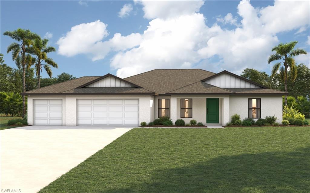 New construction - estimated delivery July 2026.  SPECIAL INCENTIVES: Up to $18k toward closing costs, rate buydowns, and prepaids when using preferred lender and title.  The St. Augustine blends elegant design with everyday functionality, offering the perfect balance of indoor comfort and outdoor living. A welcoming covered front porch leads into the heart of the home, where an open-concept layout with a vaulted ceiling creates a sense of spaciousness and flow. The dining area with double windows, gourmet kitchen with a freestanding island and pantry, and expansive Great Room with sliding glass doors all work together to maximize natural light and create an inviting atmosphere. Step outside to the large covered lanai—ideal for relaxing or entertaining.  The private Primary Suite is a true retreat, featuring two generous walk-in closets and an en-suite bathroom with a dual sink vanity, a tiled walk-in shower, and a large linen closet for added convenience. On the opposite side of the home, three additional bedrooms provide flexibility for family, guests, or the perfect home office.  Additional features include:  Quartz countertops in kitchen and baths, Shaker-style cabinetry with soft-close doors, stainless steel kitchen appliance package, upgraded plank tile flooring in main living areas, hurricane-impact windows and doors, covered entry, and an attached 3-car garage with direct access to the laundry room.  Pictures, renderings, & virtual tour are of similar home & are used for display purposes only.