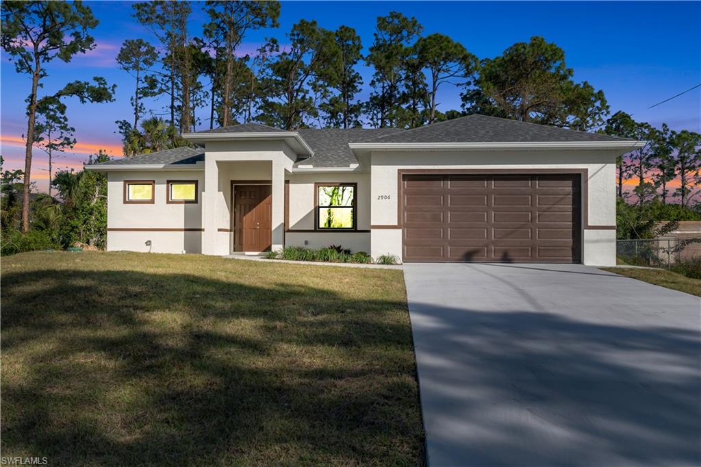 Spectacular New Casariego Development 4 bed/2.5 bath with 2 car garage & an oversized driveway. Located in a prime location of LEHIGH ACRES! This Open concept home features high ceilings, 8FT interior doors, Impact-resistant doors and windows, porcelain flooring throughout. The gourmet kitchen features a quartz two-waterfall island, stainless steel appliances, and custom made cabinets. The master suite boasts walk-in closets and a spa-like bath with a glass-enclosed shower and dual quartz vanities. $10K toward buyer closing costs! Seller will provide $10,000 in concessions towards down payment and closing cost
