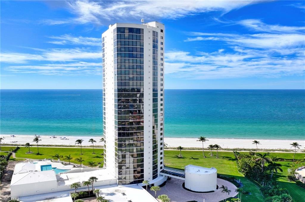 DIRECT BEACHFRONT ACCESS, just steps to the Sugar-white sand and Turquoise Gulf Waters.  Gourmet Chef's kitchen with custom cabinetry, premium appliances and a generous center Island  Multiple living and gathering rooms most oriented towards the water to Maximize the Views.  Luxury primary suite with multiple walk in closets, outdoor balcony overlooking the gulf, ample bathroom,  separate shower,  large soaking tub double sinks, bidet and separate water closet. All Guest suites offer privacy, comfort and hotel quality accommodations.  Enter through elevator to your home,  walk through double art deco doors into a fabulous art filled space.  Floor plan redesigned to add more AC living space to great room and kitchen.  PRIVATE TWO CAR AIR CONDITIOED GARAGE EXTRA BONUS.....24 hour guard gated.  Newly remolded  Social Room, fitness, and just recently 
pool was totally redone.  This is a once in a lifetime offering in a classic Boutique building which only a few are able to call  Home.  Walk to Venetian Village, schedule a game of Tennis on site or just enjoy walking along the Boardwalk along the Beach,  An opportunity to make this your Jewel.  Bring your Best Friend Pets permitted with limits.  MAKE YOUR OWN STATEMENT IN THIS ICONIC BEACHFRONT HOME.