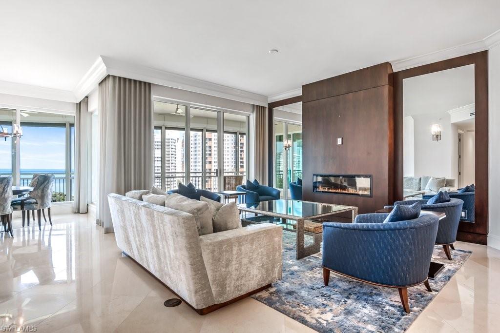 This stunning 10th floor  residence welcomes you with floods of natural light and amazing views of the Gulf of Mexico.  This unit has been completely updated and meticulously maintained.  The well thought out open floor plan and high ceilings paired with the floor-to-ceiling windows enables you to enjoy the views from almost every room!  This decorator finished home is loaded with upgrades(too many to list them all) and features custom built-in’s throughout. The light and bright kitchen is an entertainers dream and boasts a waterfall edge on the peninsula, Subzero Refrigerator and Stainless steel appliances. The expansive lanai runs across the entire home lending plenty of outdoor living space to enjoy the serenity of the beachfront lifestyle. Each bedroom features in suite bathrooms as well as walk in closets. In addition to the unit, you have 2 designated garage spaces and a large storage locker. Just steps away from the beach and the shops and restaurants at Venetian Village, Provence is the epitome of luxury living. The amenities offered are a resort-style pool, spa, fitness center, library, community room, access to two guest suites, a tennis court, and direct beach access.
