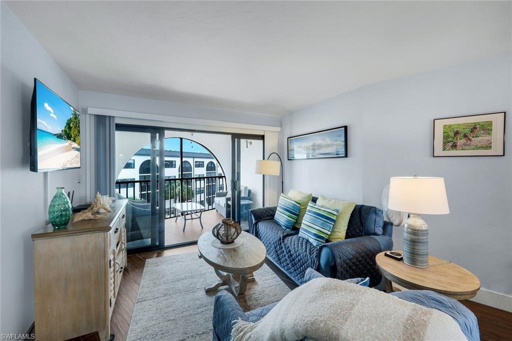 This completely renovated one-bedroom, one-bathroom condo at Anglers Cove offers modern living at its best. The kitchen features granite countertops, and the unit includes soundproof flooring, a washer and dryer, and a dishwasher--amenities that are rare in these condos. The bathroom has been fully updated and includes a walk-in shower. You can enjoy your morning coffee on the balcony, which overlooks one of the pools and offers a partial view of the bay. Anglers Cove is unique in that it has two pools, two hot tubs, and an on-site restaurant. Take a leisurely stroll along the docks to enjoy the beautiful views and wildlife that surround the area.