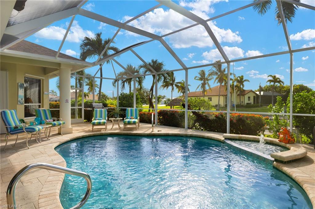 This is a VACATION RENTAL only. Owners will not consider annual rentals. Weekly rentals are welcome.
Villa Havannah is a 3-bedroom, 2-bathroom property on a gulf access canal with an electric-heated pool. This home sleeps a maximum of 6 guests (including children) and is not pet friendly.

· · · · · PROPERTY PERKS · · · · ·
- Boat lift available
- Fire pit on lanai

· · · · · LOCATION · · · · ·
- Located in Southwest Cape Coral
- Close to Sands Park

· · · · · LIVING AREAS · · · · ·
- Family room with comfortable seating & flat-screen TV
- Formal living room with comfortable seating & a view of the pool

· · · · · KITCHEN & DINING · · · · ·
- Fully equipped
- Dining area with seating for 6
- Additional room for 2 at breakfast bar
- Breakfast nook seats 4

· · · · · BEDROOMS · · · · ·
- Primary Bedroom: King bed, sliders to the pool & flat-screen TV
- 2 Guest Bedrooms: 1st has a Queen bed & flat-screen TV, 2nd has two Twin beds & flat-screen TV

· · · · · BATHROOMS · · · · ·
- Primary Bathroom: Large walk-in shower, soaking tub & dual-sink vanity
- Guest Bathroom: Shower/tub combo

· · · · · OUTDOOR LIVING · · · · ·
- Electric heated pool with water feature
- Eastern pool exposure
- TV on lanai
- Dining area with seating for 4
- Sun loungers
- Fire pit
- Grill
- High privacy fence in backyard
- Dining for 4 down at the dock
- Boat dock & lift available for guest use

· · · · · THIS HOUSE IS GREAT FOR · · · · ·
Travelers with children looking for a quiet neighborhood