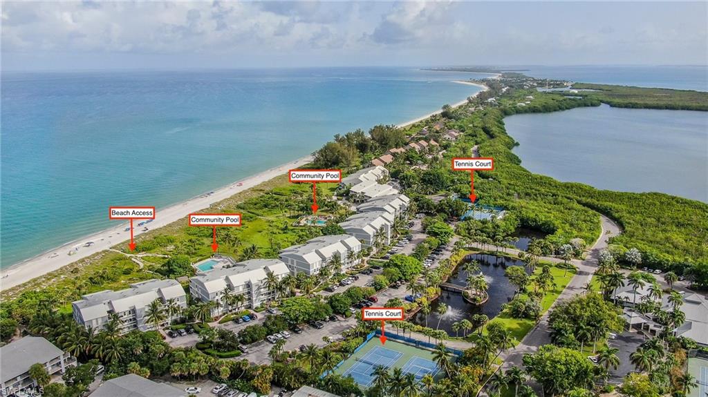 Enjoy Gorgeous Sunsets and Sand Between Your Toes!   Directly on the beach!  This coastal inspired one bedroom / one bath Gulf Beach Villas offers beach front living within the gates of South Seas Resort.  Fully furnished and turnkey!  Impact glass, white cabinets, vinyl plank flooring, etc.  The association offers a large pool and pool deck, tennis/pickelball courts,  tropical landscaping, exterior storage locker, grills and the nicest neighbors!  Short walk to the Captiva Village with lively restaurants and fun shopping!  This location and condo has it all!