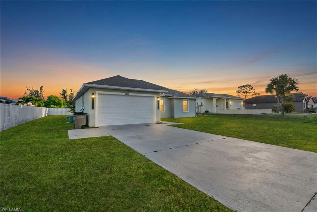 2018-built home located within walking distance to some of the county’s top-rated schools. This spacious split-bedroom floor plan offers 3 bedrooms + den or optional 4th bedroom, 2 bathrooms, and a 2-car garage. Features include hurricane impact windows and sliders, tile flooring throughout, granite countertops, stainless steel appliances, vaulted ceilings in the main living area, and a lanai off the great room overlooking a large backyard. Additional upgrades include an automated sprinkler system and pet-friendly accommodations. Conveniently located near great dining, shopping, and just a short drive to Southwest Florida’s beautiful beaches. Application Fee: $69 per applicant (18 years or older). Upon lease signing, $50 from each application fee will be credited toward the tenant’s first month’s rent.