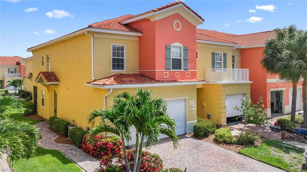 Welcome to this light-filled end-unit townhome in the highly sought-after gated community of Sail Harbour in South Fort Myers. Offering 3 bedrooms, 2.5 bathrooms, a den, and a 2-car garage, this residence is an excellent opportunity for year-round living, a seasonal retreat, or investment ownership.  
The bright, open-concept floor plan features tile flooring throughout the main living areas, tray ceilings in the kitchen and living room, ceiling fans throughout, and window treatments that provide both style and privacy. The kitchen is equipped with granite countertops, a convenient breakfast bar, and ample cabinetry, creating a functional space for everyday living and entertaining.

Upstairs, the spacious primary suite features tray ceilings, dual walk-in closets, and an en-suite bathroom complete with a large soaking tub, separate walk-in shower, and private water closet. Two additional bedrooms and a full bathroom provide flexible accommodations for family, guests, or a home office.  

Enjoy outdoor living on the covered, screened lanai. Additional features include impact-resistant glass throughout the home, with select openings further protected by metal storm panels. The property is located in an area where flood insurance is not required, offering added long-term value and convenience.

Residents of Sail Harbour enjoy gated entry and access to a community pool, all within close proximity to HealthPark Medical Center, shopping, dining, and everyday conveniences. World-renowned beaches, including Fort Myers Beach, Sanibel Island, and Captiva Island, are just a short drive away, providing easy access to the best of Southwest Florida living.
