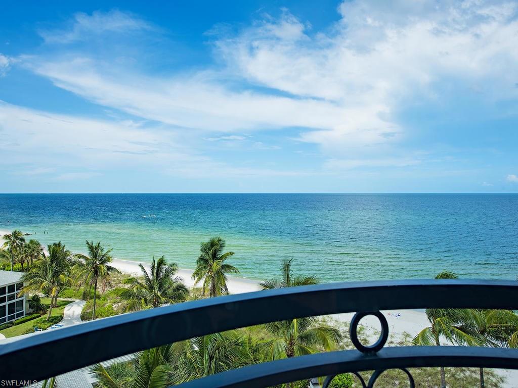 C.14164 Completely re-mastered beachfront residence with breathtaking Gulf views. Extensively updated and remodeled throughout, this rarely available Sancerre unit was taken down to the studs and enhanced with over $1m in upgrades. Shows like new. Expansive four bedroom, four bath floorplan featuring a grand living room with fireplace, dining room with floor to ceiling sliding doors leading to balcony, bright family room and custom gourmet kitchen with Busby cabinetry, rare Taj Mahal granite, Wolf & Sub Zero appliances; all overlooking the water. Elegant Master Suite plus three additional generously sized guest suites with terrace. Decorator furniture package negotiable. Sancerre is an intimate building of just 23 residences in prime location south of Doctor's Pass. Five star amenities include incredible concierge services, gated entrance, secured lobby, resort pool, fitness, guest suites and more.  One of only a few beachfront buildings on the south end of Gulf Shore Blvd. that is pet friendly. Naples luxury living at its best!