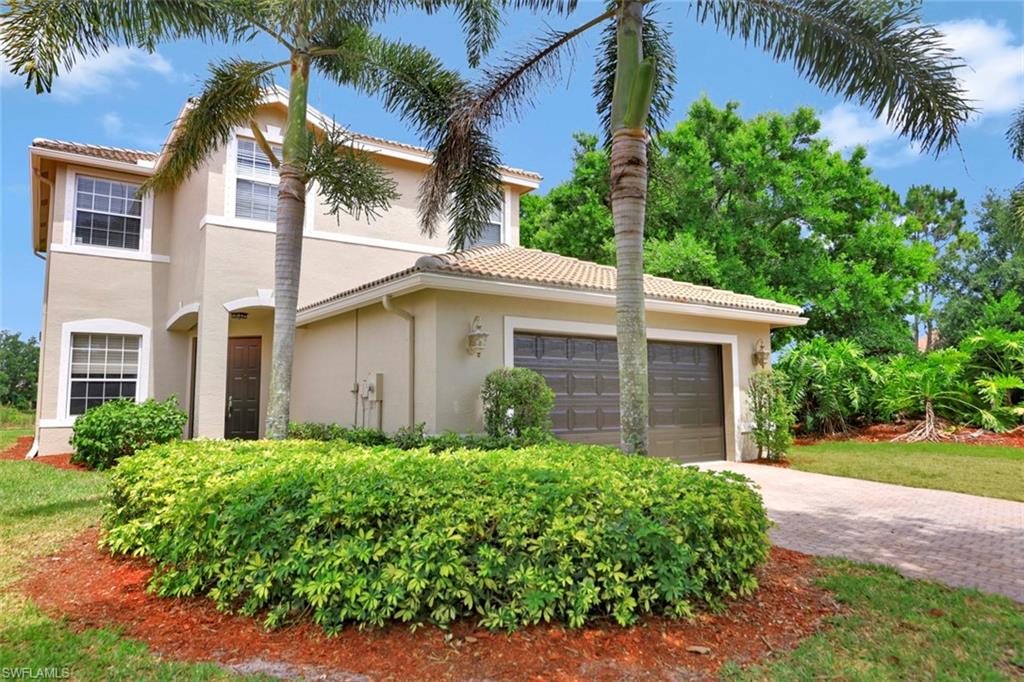 NEW AC! NEW STAINLESS STEEL APPLIANCES! FRESH INTERIOR & EXTERIOR PAINT! This beautiful two story home is located on a quiet cul-de-sac street in the amenity rich community of Saturnia Lakes. Situated on a private corner lot just steps from the clubhouse, this 4 Bedroom, 2.5 Baths, and 2452 Sq Ft home has room for the whole family! Many upgrades include NEW AC, NEW SS Appliances, Fresh interior & exterior paint, diagonal tile floors with granite inserts, spacious kitchen with white cabinets & granite counters, large screened lanai, crown molding, fireplace with custom mantle, and private balcony off the master suite overlooking the lake. Saturnia Lakes offers a resort pool, lap pool, kiddie pool, hot tub, fitness room, dance studio, internet cafe, saunas, massage rooms, billiards room, ballroom, 4 clay tennis courts, playground, basket ball court, & miles of walking paths. HOA fees include Landscaping, Irrigation, Clubhouse Amenities, Alarm Monitoring, Cable TV, Internet, and Phone! A RATED SCHOOLS!