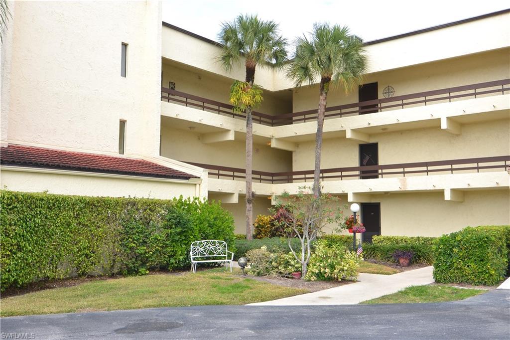 Lovely updated unit, great year round or winter get-a-way.  This cozy condo features Updated kitchen, tile and laminate flooring, is move in ready.  Enjoy covered parking space, screened in lanai over looking landscape area, just Relax by community pool or cabana.  In addition to the covered assigned parking, guest parking and extra storage is also available.  Excellent location, just minutes to prestigious 5th Avenue, Famous Naples beaches, restaurants and shops. Low condo fees,  Full time or seasonal? Own your own piece of paradise.  Great location, great price, make your offer today.  You can Join Lakewood Country Club for a monthly fee to enjoy golf or a social membership along with a restaurant, pickleball, tennis & many other activities.