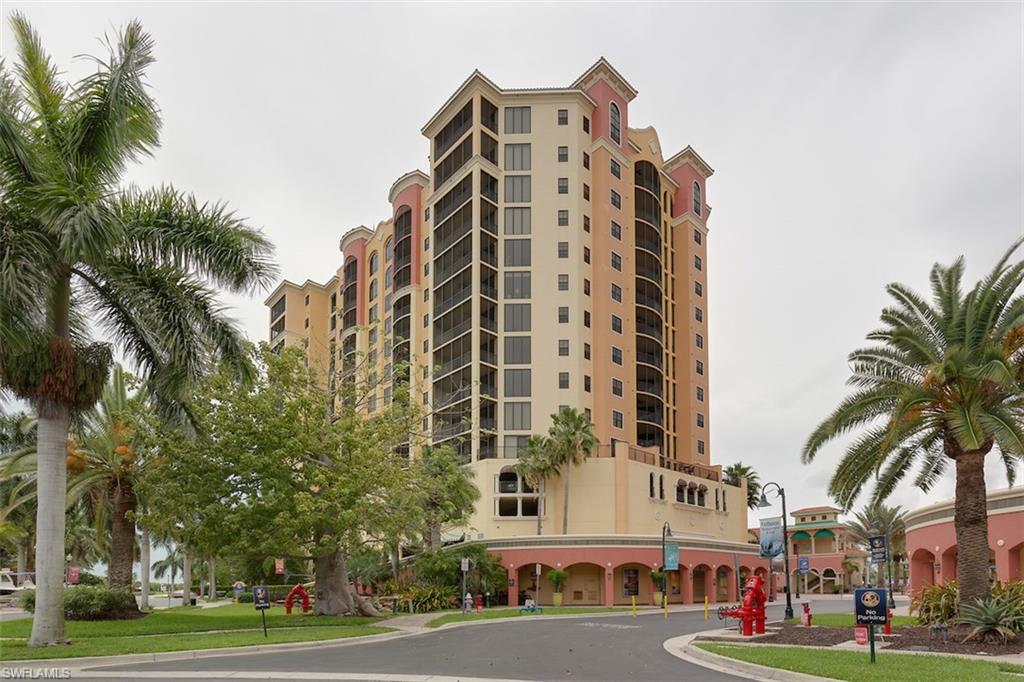 Highly sought area in Cape Coral - Condo had no damage during Hurricane Irma!  The condo's location on the 5th floor provided extra protection during the hurricane.  This well maintained condo featuring 2 bedrooms/2 baths and an open living area leading to a large private terrace (only available to the 5th floor units) outside the screened in porch that will serve as a great additional entertaining area.  Kitchen has wood cabinets and solid surface counters.  Tile flooring except for the two bedrooms.  Private swimming pool near building plus just minutes away, on El Dorado Pkwy, you will find another community pool, a spacious Clubhouse (including a kitchen), and a fitness center.  The Marina at Cape Harbour offers many activities for all age groups including waterfront dining, boating, Kayak and Paddle board rentals, boutique shops, live entertainment, and more.  You can always just relax and enjoy the beautiful sunsets.   The impact resistant sliding doors provide privacy in your home.