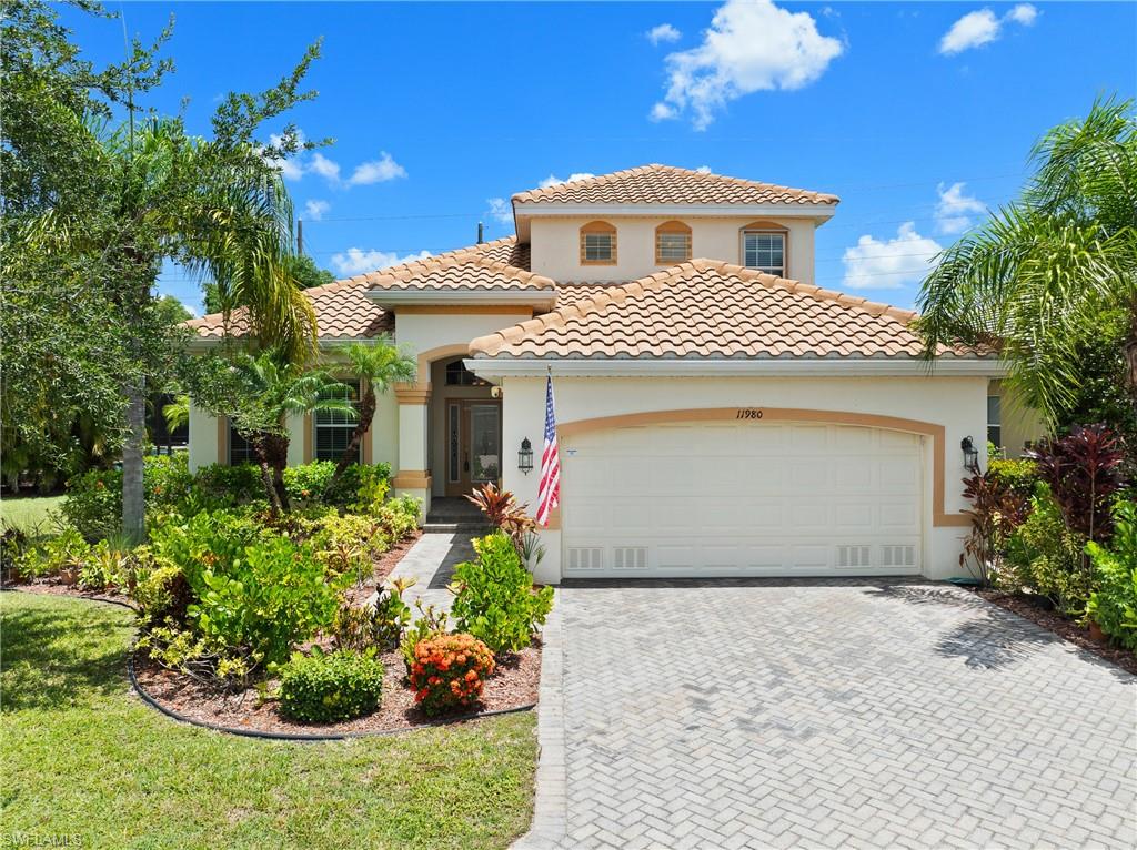 Welcome to this beautifully upgraded 4 bedroom + den, 3 bath home in Avalon Preserve, sitting on a huge cul-de-sac lot with extra green space that's rare to find! The enlarged lanai was expanded and now features a sparkling pool and hot tub, HURRICANE screens, outdoor lighting, and a well for irrigation making it the ultimate outdoor living setup! Inside, you'll find freshly painted kitchen and bath cabinets, new ceiling fans throughout, a brand new front entry door with sliding screen, and a NEW AC installed in 2022. The garage features epoxy flooring, and every window is protected with HURRICANE SHUTTERS for peace of mind year round. Located just minutes from Fort Myers Beach, RSW Airport, top dining, and shopping! This one checks every box! Book your showing today!