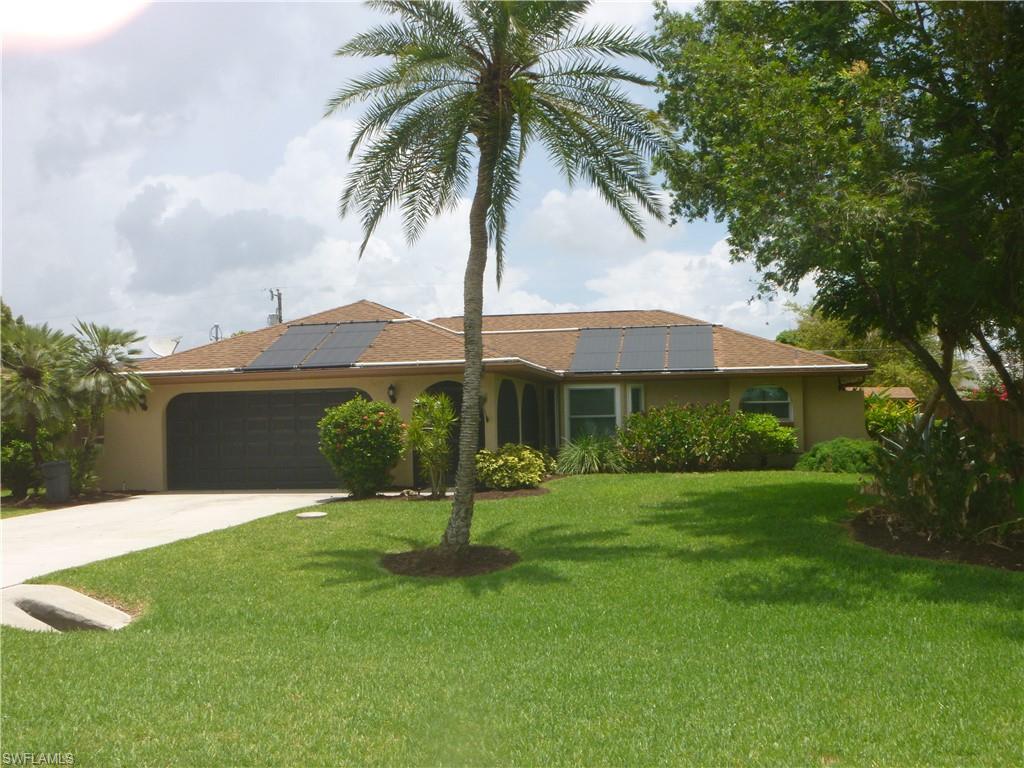 Spacious two bedroom, two bath pool home located in the peaceful setting of Country Club Estates. Pocket sliding doors open to the pool area and lanai with lots of covered and open space. The home has ceramic tile throughout, cathedral ceiling, the kitchen has an updated ceiling, breakfast bar and dining room, impact windows installed 2018 and new solar pool heating panels installed in 2019. The master bedroom offers a nice walk in closet and master bath. Separate inside laundry room and oversized 2 car garage. The garage also has a pull down screen door for lots of airflow. The yard is fenced for privacy and includes a Tuff Shed surrounded with a beautiful spacious outdoor patio area. Quiet neighborhood with city water and sewer is the perfect place to call home.