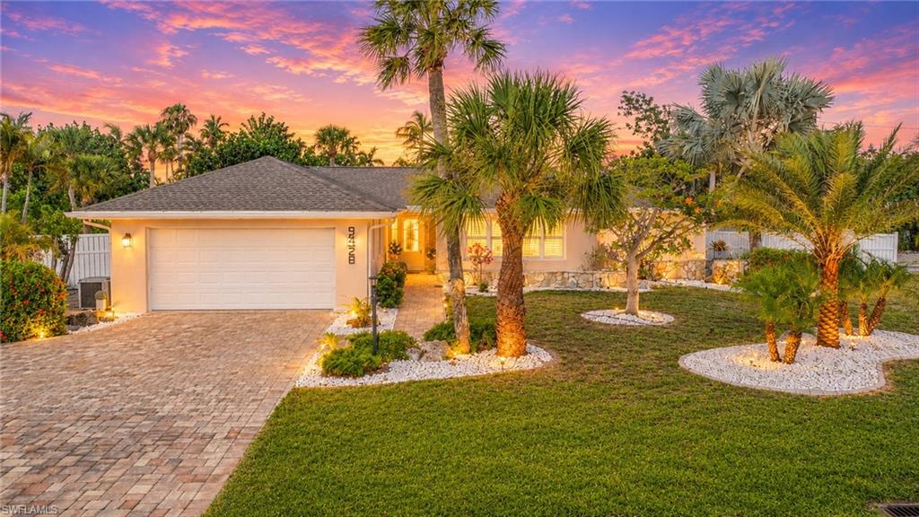 Just moments from Sanibel's world-famous white-sand beaches, this beautifully maintained 3-bedroom, 2-bath residence captures the essence of effortless island living within the deed-restricted community of Gumbo Limbo. Whether you're searching for a forever home, seasonal getaway, or investment property with exceptional rental appeal, this retreat offers the flexibility and lifestyle today's buyers seek. Bathed in natural light, the open-concept interior unfolds around a spacious great room designed for comfortable everyday living and easy entertaining. Wood-look tile flooring flows throughout the home, while the kitchen features quartz countertops, abundant cabinetry, stainless appliances, and a seamless connection to the living and dining areas. Three generously sized bedrooms and two baths provide comfortable accommodations for family and guests, while impact-rated windows and sliders offer added peace of mind. The outdoor living spaces are equally inviting. A large screened lanai overlooks the private pool, creating a resort-inspired setting for year-round enjoyment. Beyond the covered entertaining area, open-air lounging spaces, a paver patio, and a spacious fenced yard provide multiple places to relax, dine, or gather with family and friends beneath the island sunshine. Surrounded by tropical landscaping and ideally positioned within one of Sanibel's most desirable neighborhoods, residents enjoy convenient access to shopping, dining, bike paths, and the Gulf's sugar-sand shoreline. Whether spent poolside under swaying palms, exploring miles of scenic bike paths, or strolling the beach in search of seashells and sunsets, life here is defined by the easygoing rhythm that has made Sanibel Island one of Florida's most treasured coastal destinations.