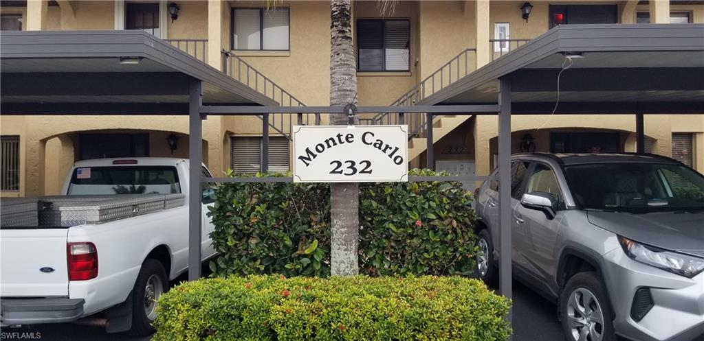 Desiring the Ultimate Carefree Lifestyle, Longing to Escape the Harsh Winters up North? Stop searching, you have found Paradise! Monte Carlo Condos is the perfect Winter Retreat or Fulltime Residence. This lovely, 2nd story Unit features 2 Beds, 2 baths, just under 1100 sq ft of Living Area, Condo has Community Pool, New Roof 2019' & Low monthly HOA Fees, $400.00 includes Water/Sewer. This is a 55+ Community, No Pets Allowed per HOA. Unit offers convenient access, Covered Parking just outside your door! Relax on your own Private Patio w/Southern Exposure, overlooking the Pool & Canal. Relax in the Solar Heated Pool while visiting with Friends & Neighbors. Enjoy Boating & Fishing? Monte Carlo is located on a Direct Sailboat Access Canal & offers space to dock your boat (First Come, First Serve & Currently a Waiting List). Enjoy Quick Access to the Gulf Of Mexico, Condo is also close to Shopping, Restaurants, & Downtown Entertainment District! Includes a Private Storage Locker, perfect for stowing away Boating & Fishing Gear. Investors, Current Tenant in Place who wishes to stay on! It just doesn't get any better than this, call today to schedule your showing before this one is gone!
