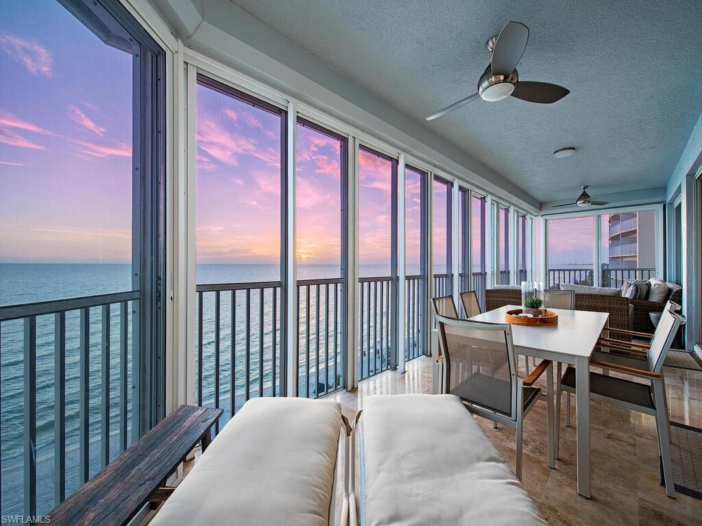 C3992 - BEACHFRONT PENTHOUSE at exclusive Le Dauphin! Reside on the beach & enjoy 3,863 sq ft of luxury living-includes 3 lanais. Private corner boasting breathtaking Gulf views plus sweeping views of miles of coastline! Upscale 3+den 3.5 bath is well appointed with every detail imaginable. Dramatic foyer with circular skylight enhanced by a gorgeous marble floor detail. Voluminous ceilings, open great room with fireplace. Oversized kitchen has European cabinetry with 2 islands & exquisite lighting. Luxurious master suite with private terrace overlooking the beach. Impressive master bath with free standing tub complete with sky light. Beach club privileges just steps away! Offers private dining & bar, spa, fitness center, poolside cabanas and beach butler service, fire pit, private dining & Tiki bar. Golf available. Le Dauphin offers a pool, tennis & docks. BBQ, on-site manager, electric hurricane shutters, secured lobby & secured garage parking. This is the Naples lifestyle!